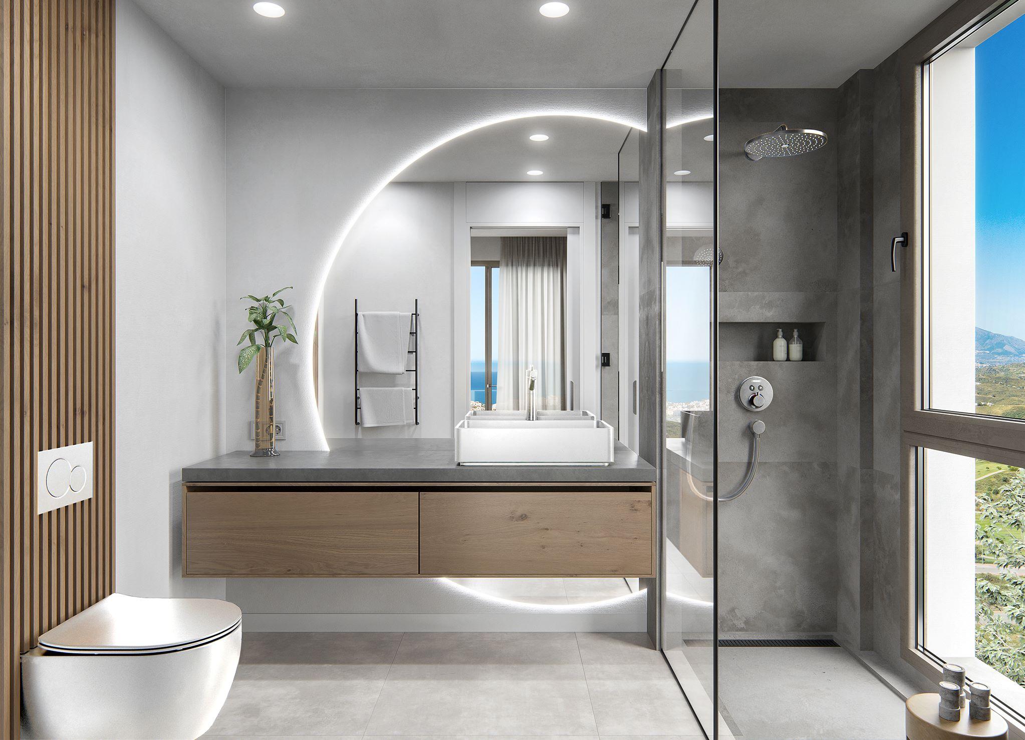 Second bathroom in new-build penthouse, Calanova, Mijas