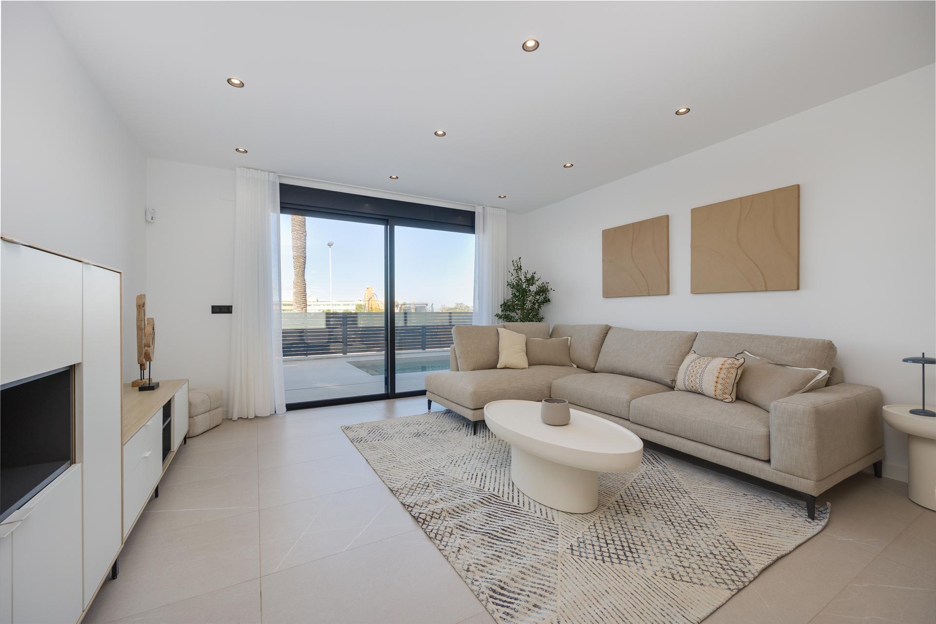 Rooftop solarium with open sky, new-build villa, Torreblanca