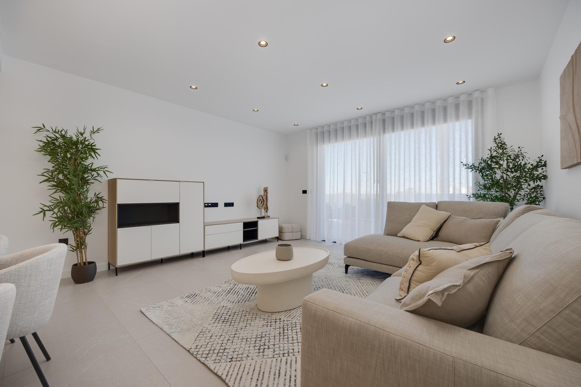 Window and natural light in bedroom, new-build villa, Torreblanca
