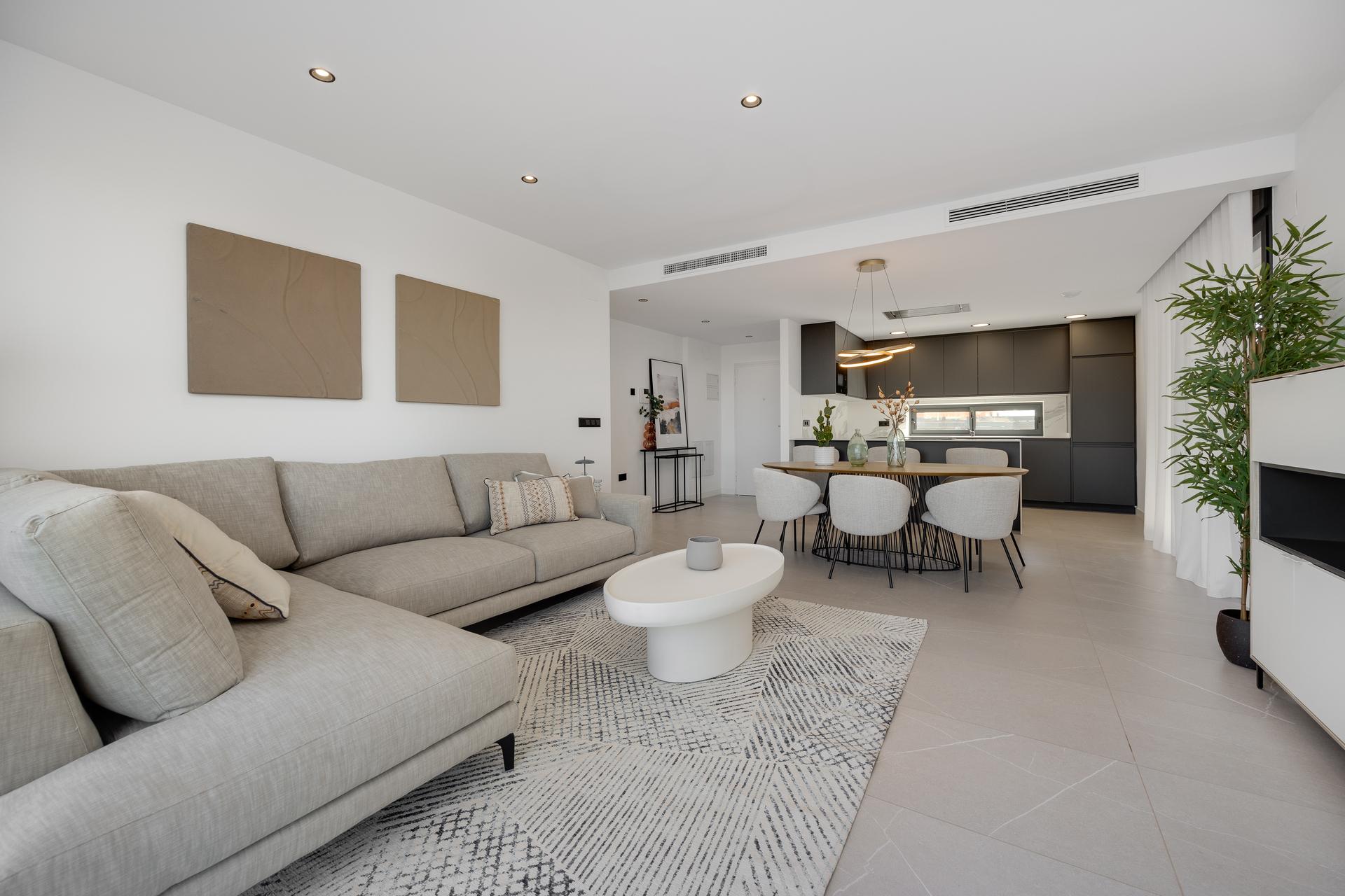 Natural light in main bedroom, new-build villa, Torreblanca