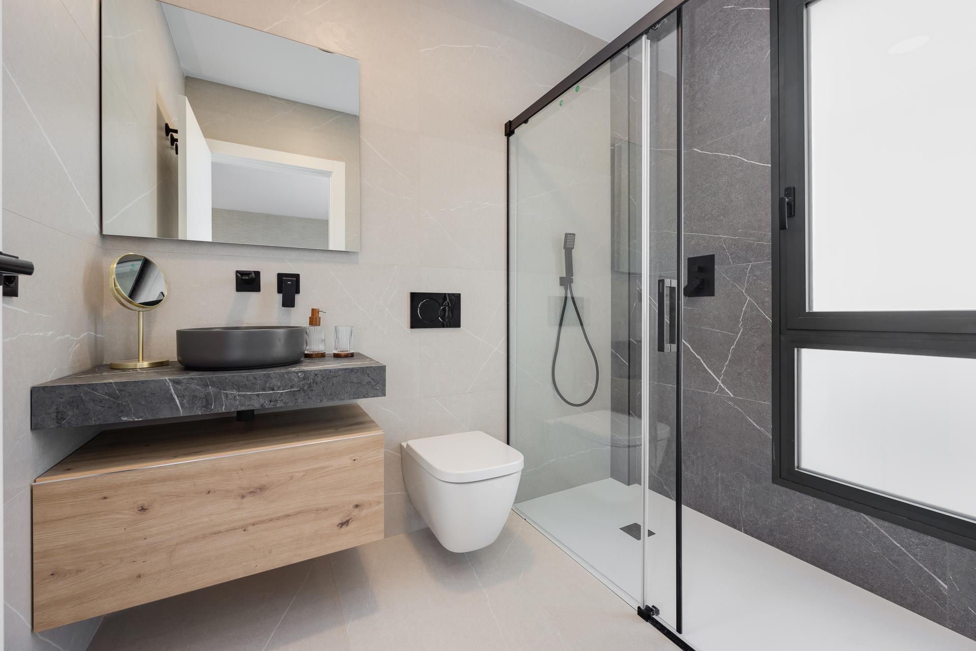 Bedroom with window in new-build villa, Torreblanca, Torrevieja