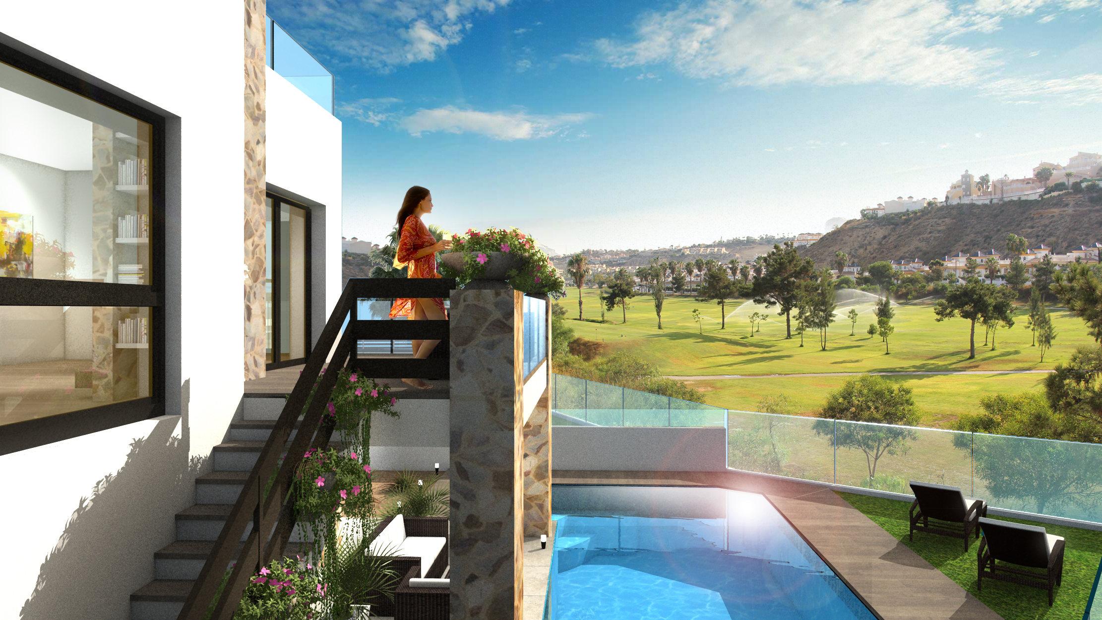 Kitchen with fitted units in 3-bedroom villa, La Marquesa