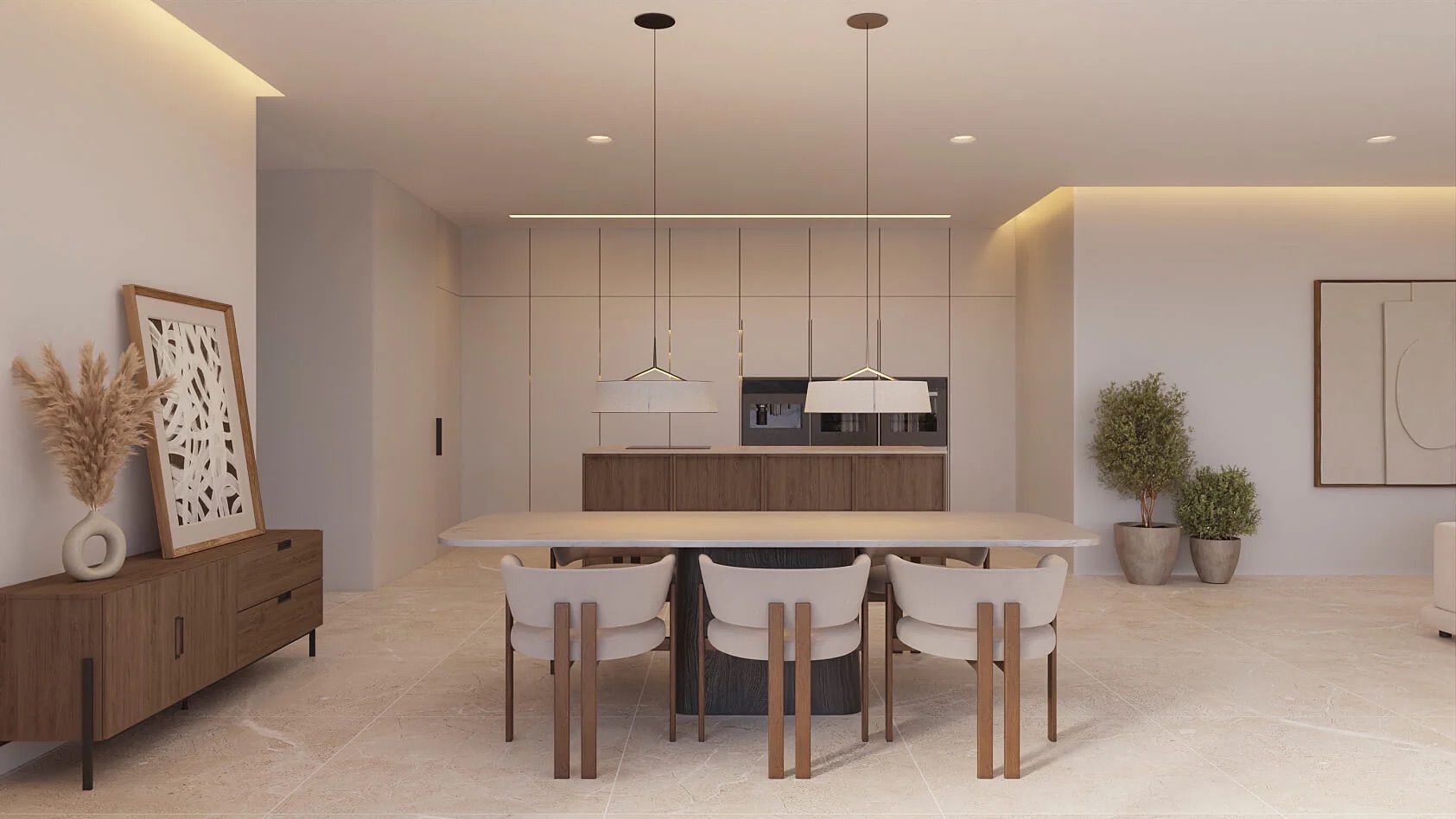 Living area in 4-bedroom new-build villa, Benimeit-Tabaira, Moraira