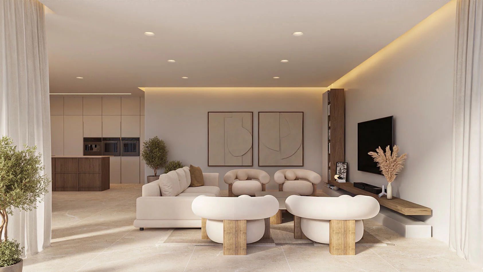 Kitchen in 4-bedroom new-build villa, Benimeit-Tabaira, Moraira
