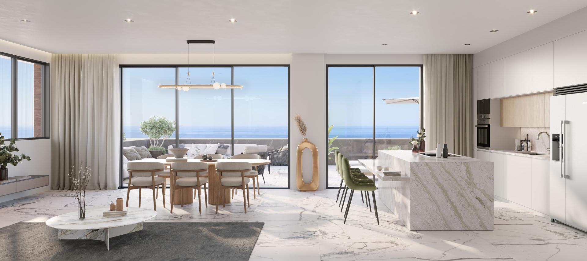 Exterior landscaping and communal garden, El Velerín development, Estepona