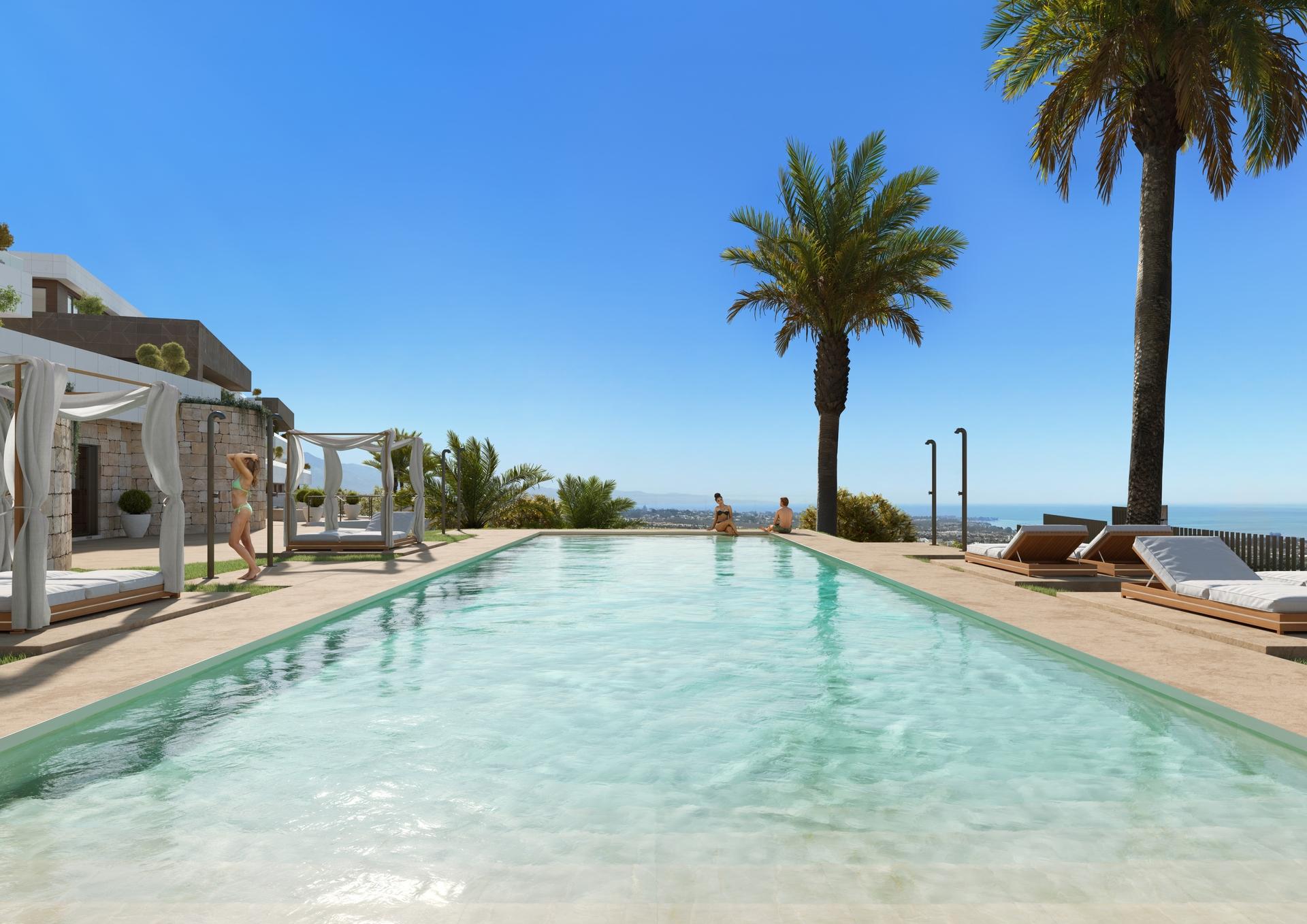 View from first-floor apartment towards surrounding area, El Velerín, Estepona