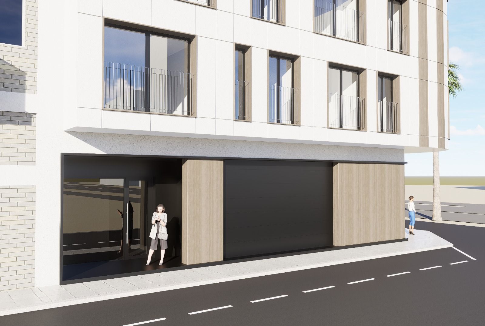 Building communal pool, new-build apartment complex, Acequion, Torrevieja