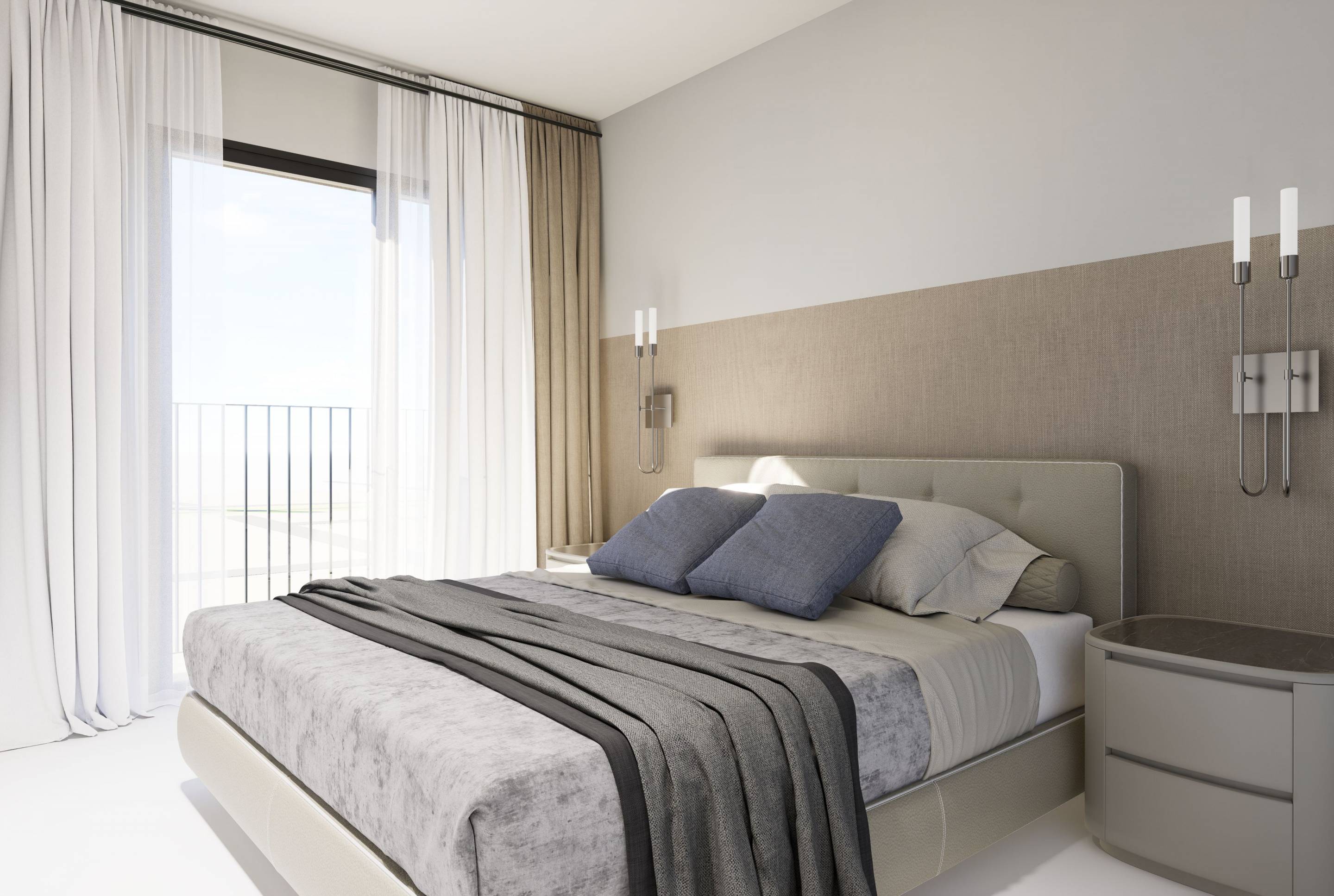 Bedroom with fitted furniture in 2-bedroom apartment, Acequion, Torrevieja