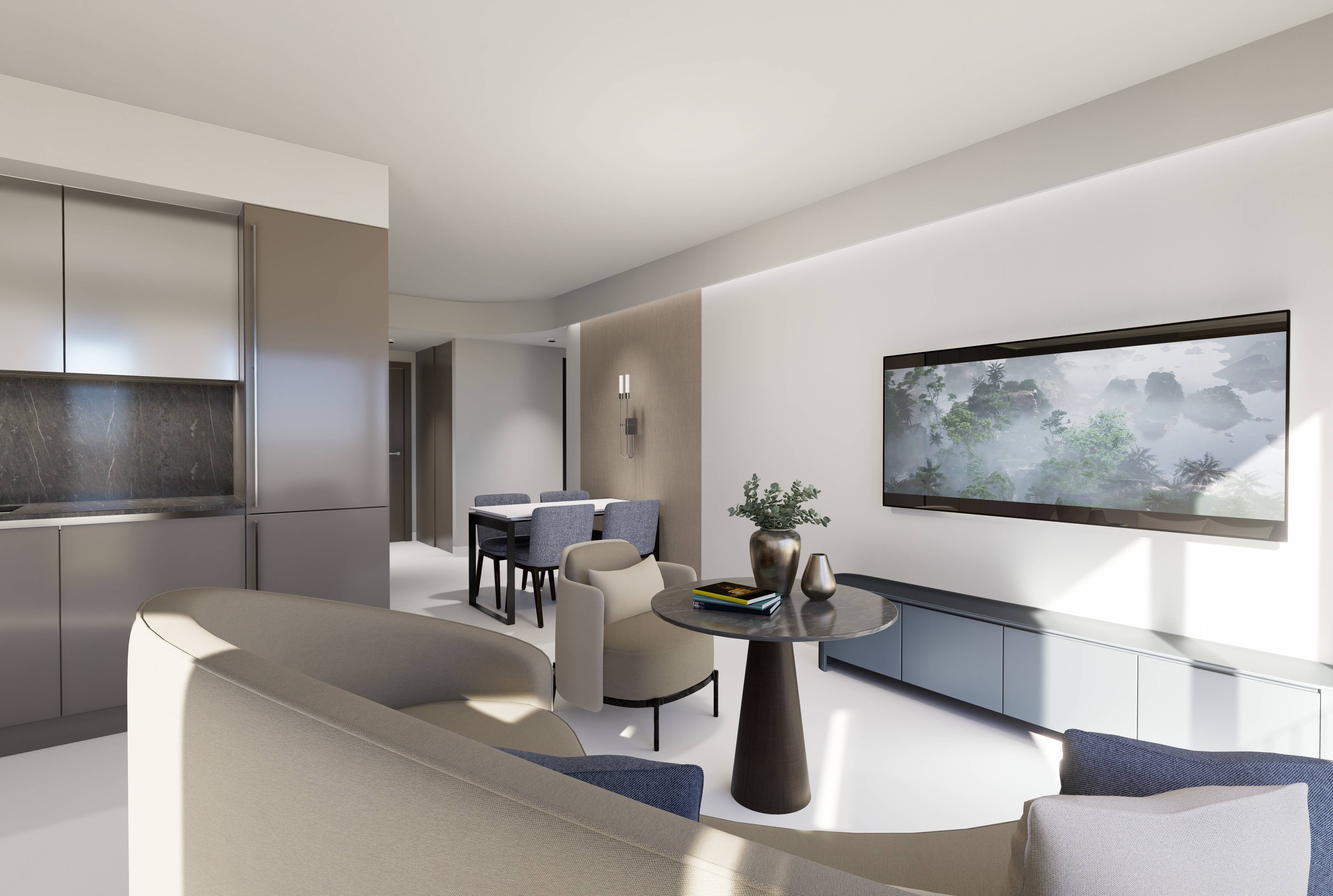 Second view of the penthouse interior, Torreta florida