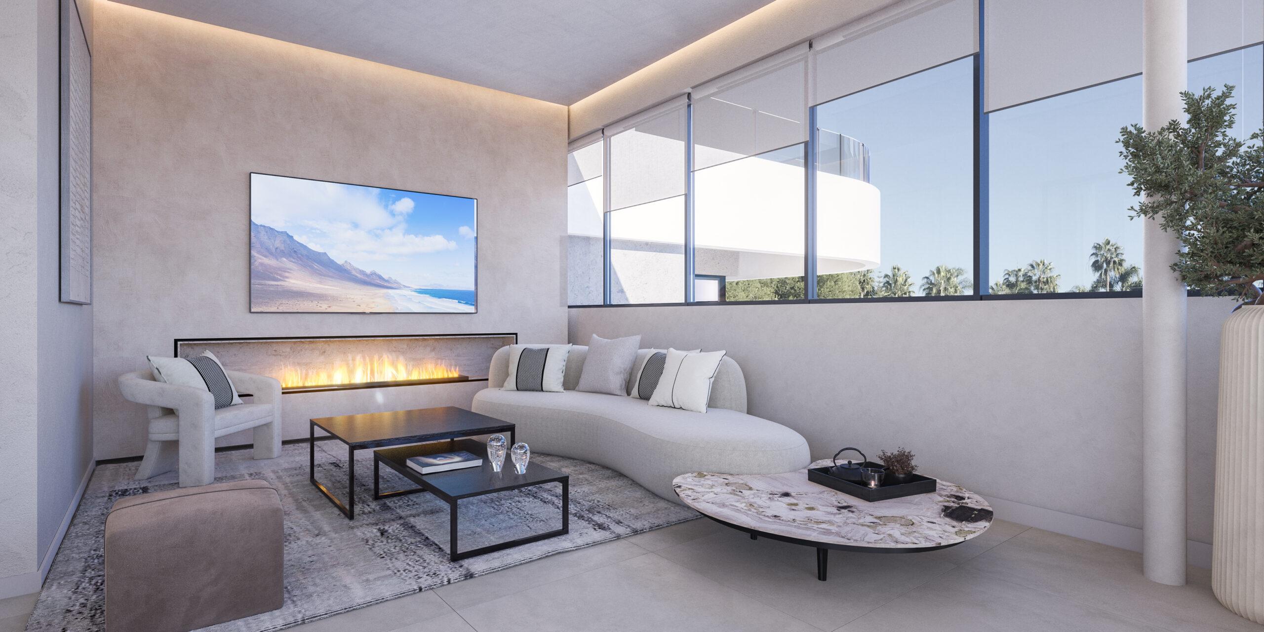 View from first-floor apartment in Alto de los Monteros, Marbella