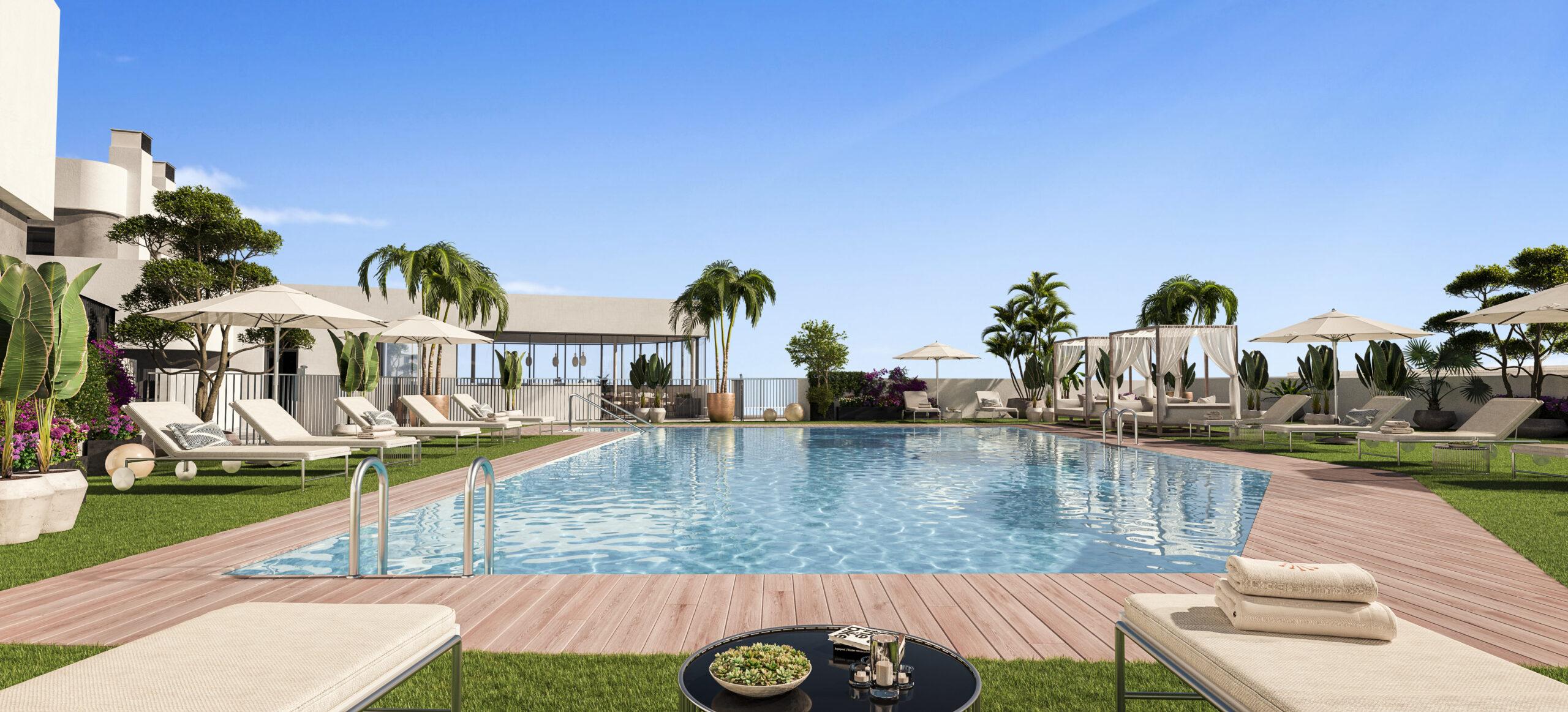 Main bedroom in 3-bedroom new-build apartment, Alto de los Monteros, Marbella
