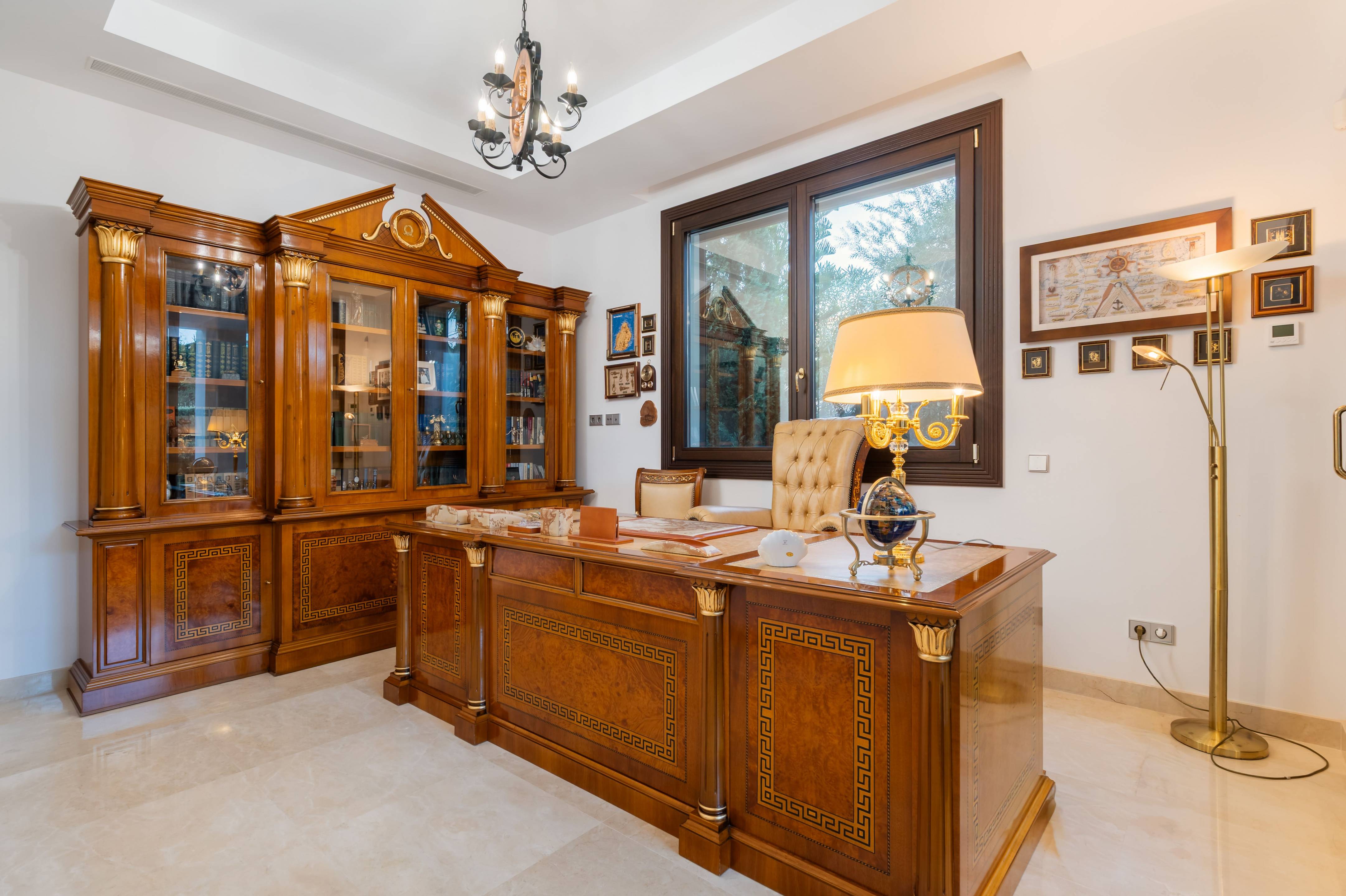 Covered terrace adjoining living room, 7-bedroom villa, Casasola