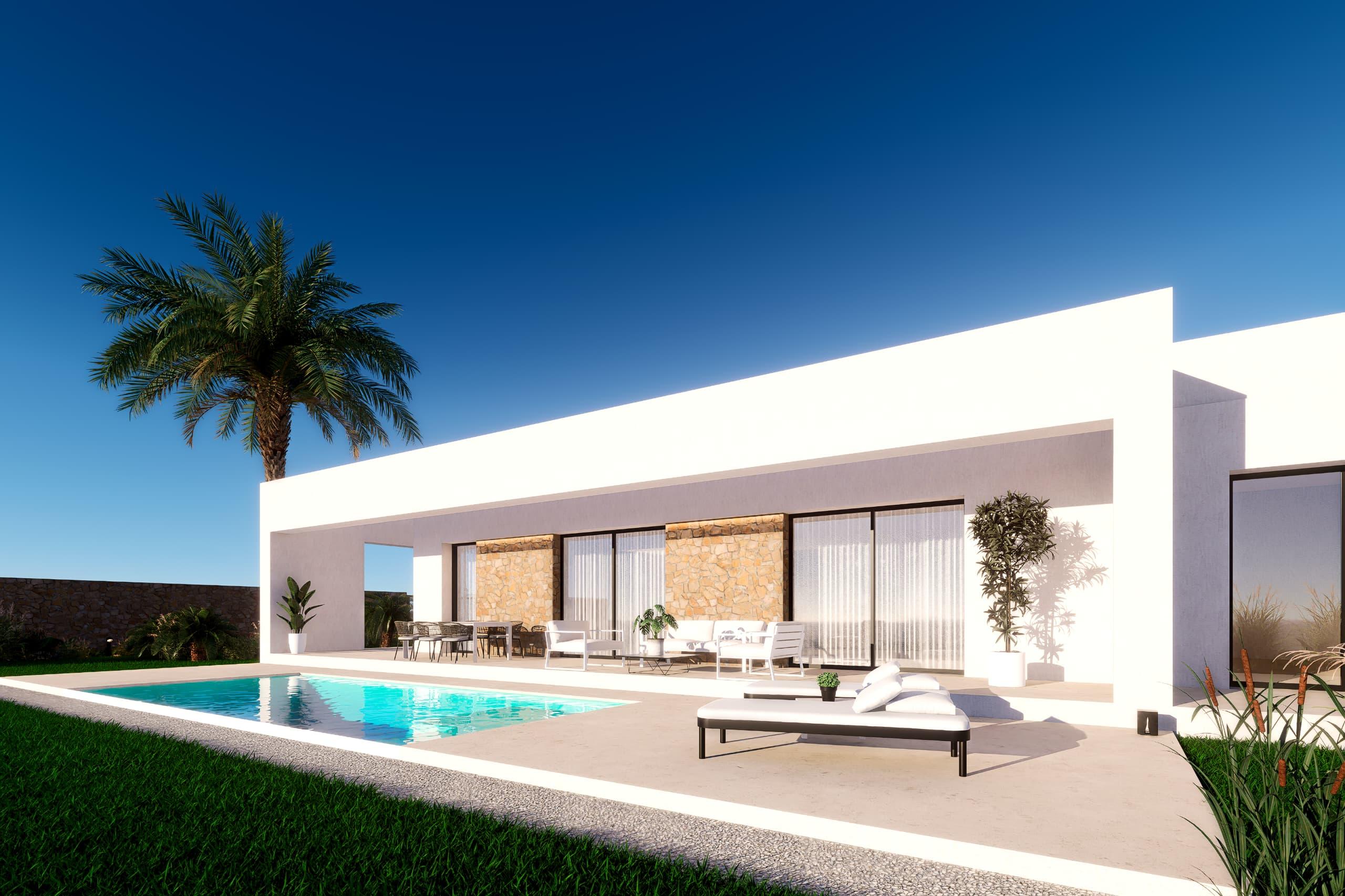 Pool area or garden space at new-build villa, Balcón de Finestrat-Terra Marina, Finestrat