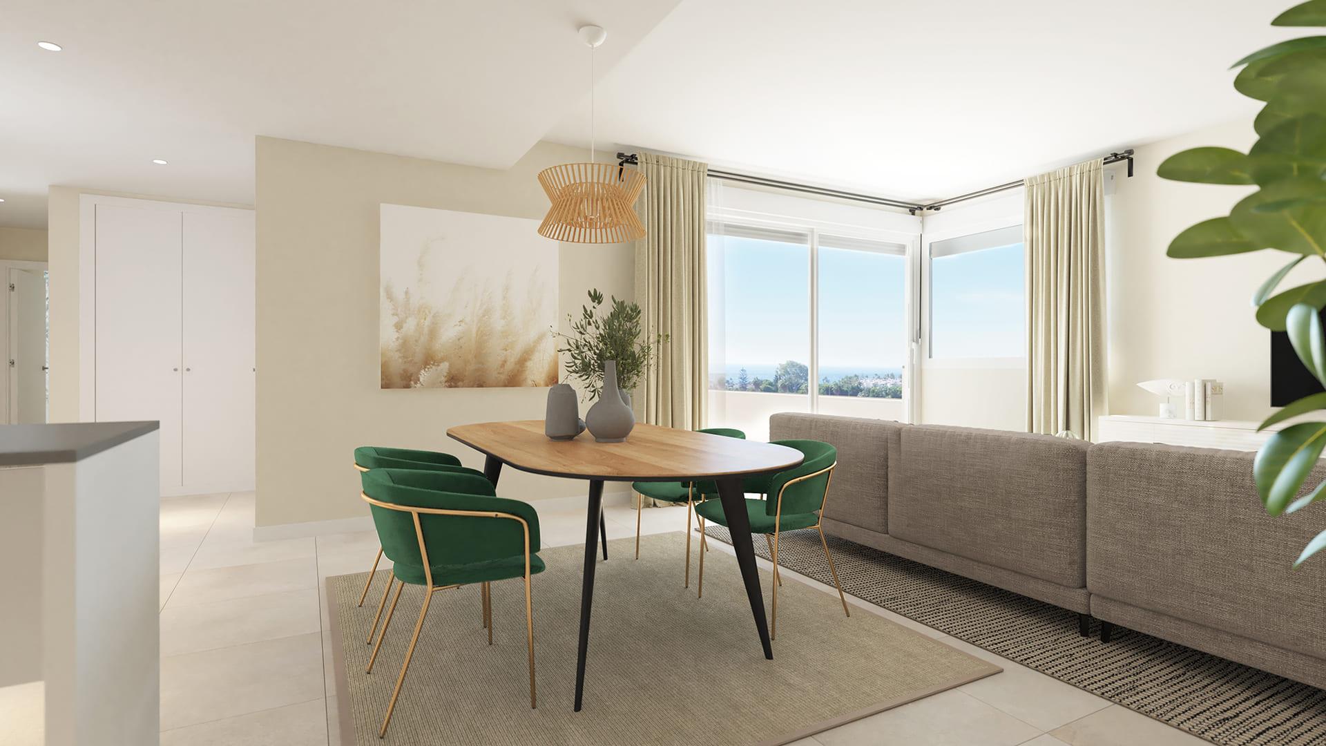 Kitchen fittings and worktop in 2-bedroom apartment, Los Flamingos