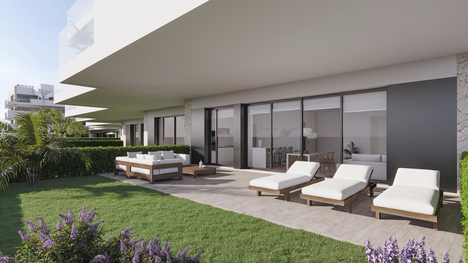 Complex grounds of the penthouse in La Nucia Pueblo, La Nucía