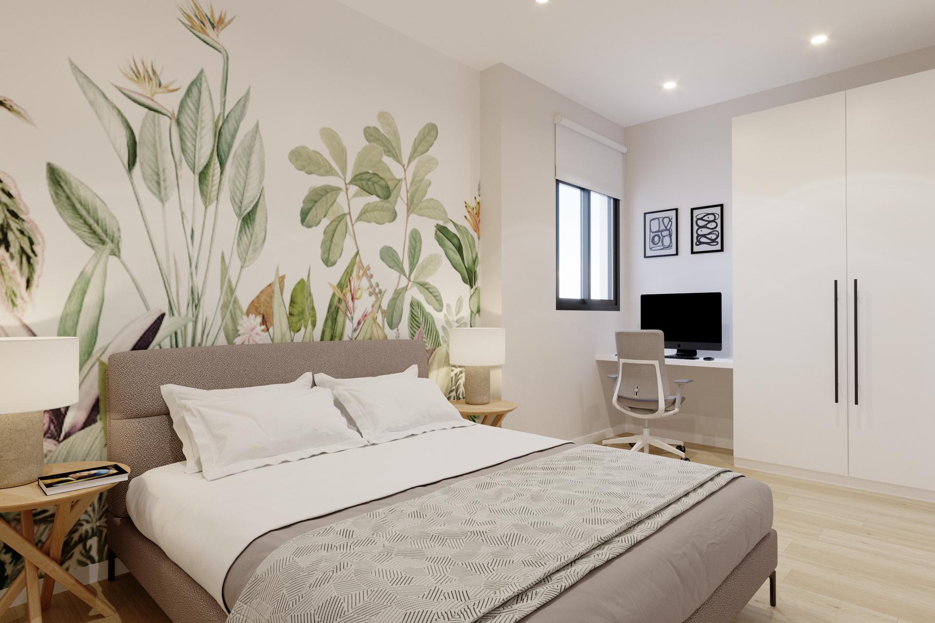 Third bedroom with tiled floor