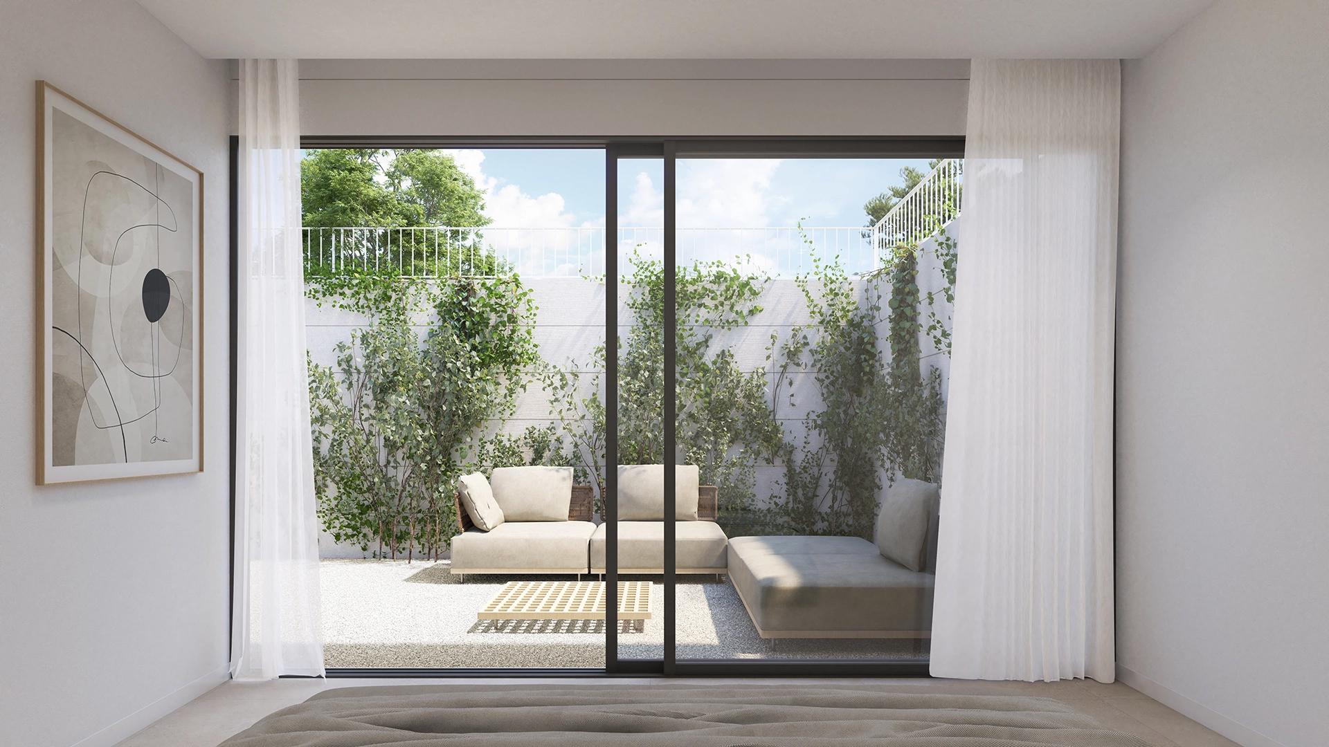 Master bedroom in 3-bedroom new-build penthouse, Santa María, Marbella