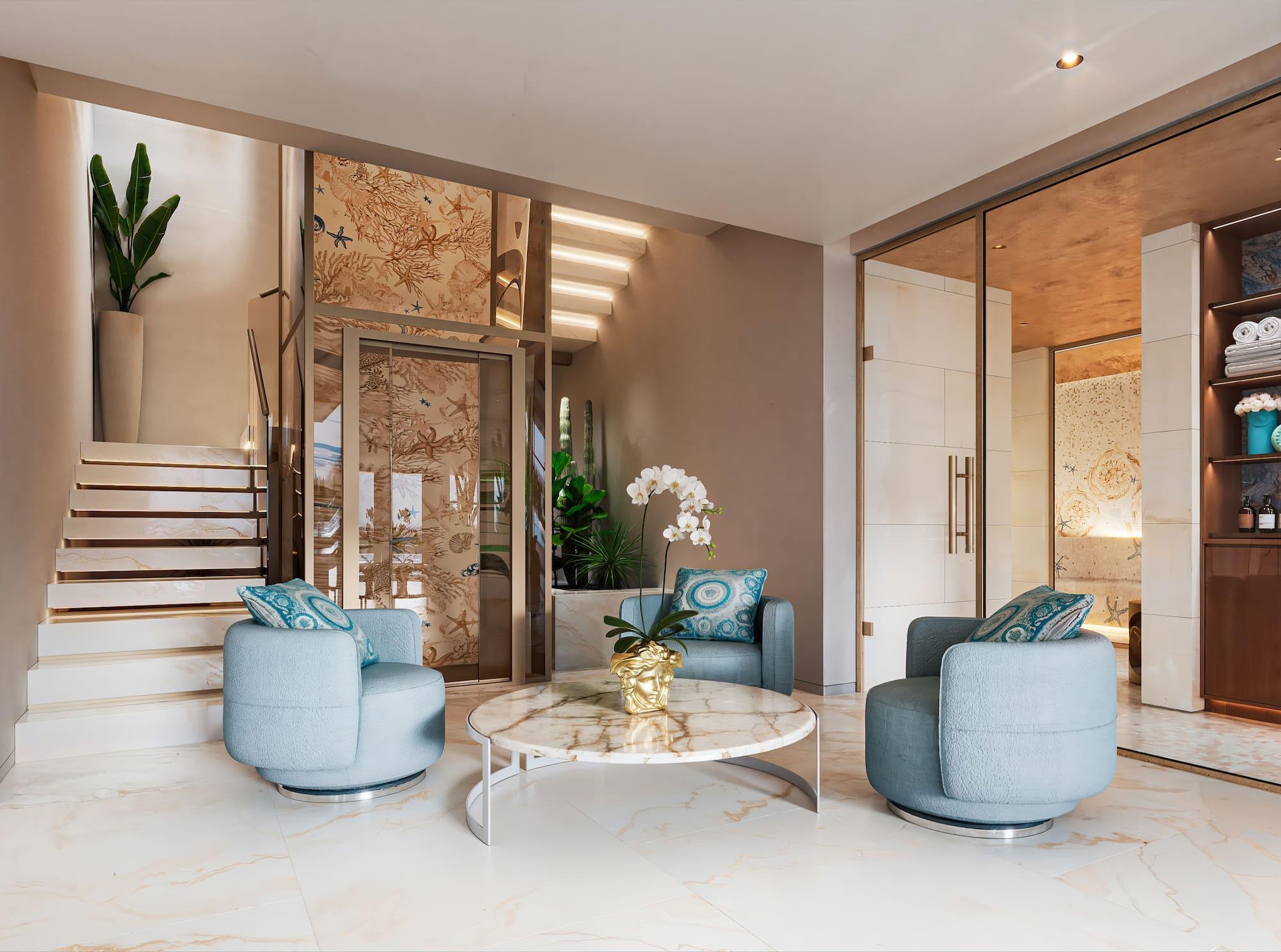 Covered outdoor terrace adjacent to pool, Puerto, Marbella