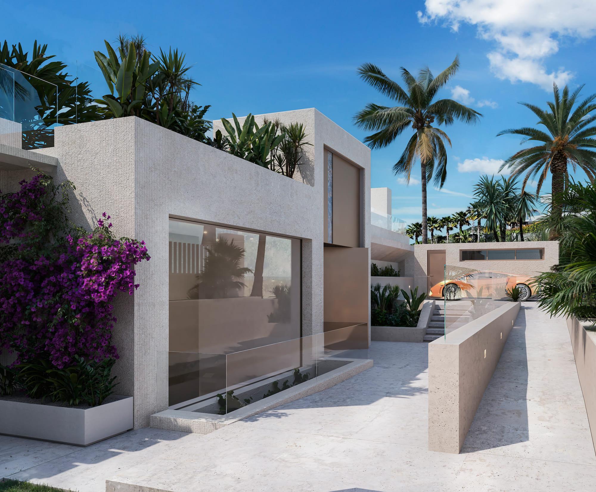 Plot view showing full garden extent, 5-bedroom villa, Puerto, Marbella
