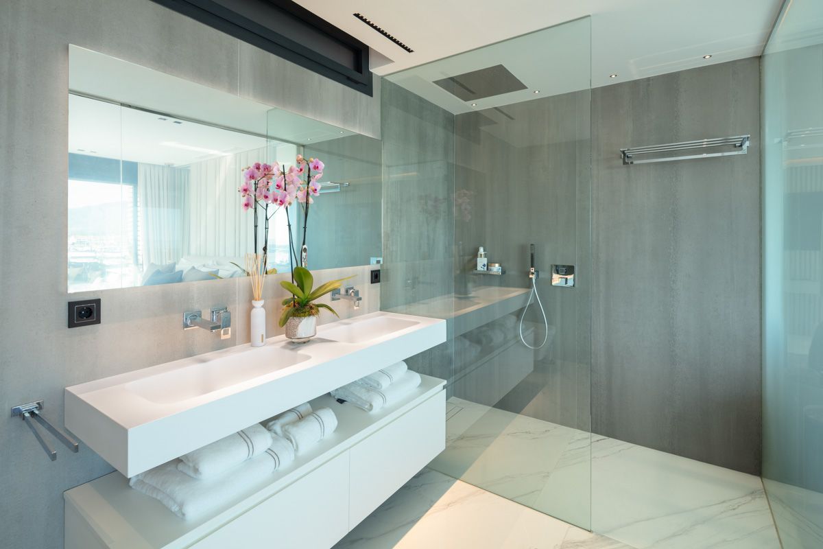 Communal area or lobby of new-build development in Puerto, Marbella