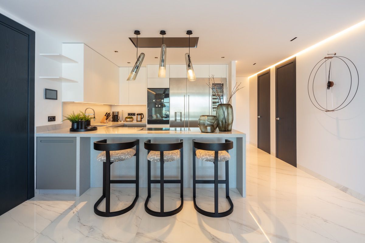 Third bathroom interior in new-build apartment, Puerto, Marbella