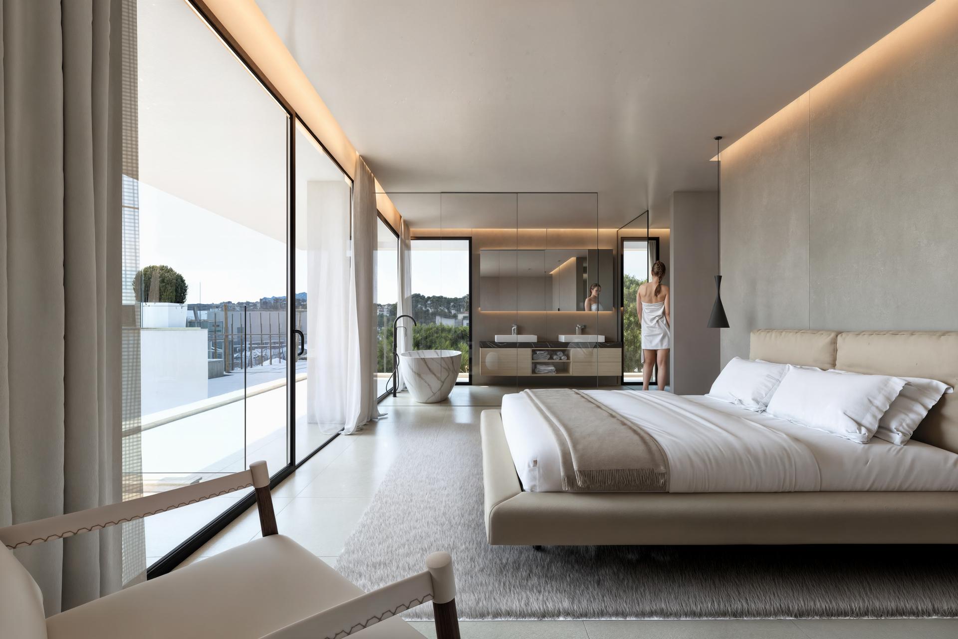 Bedroom 3 in 5-bedroom new-build villa, El Portet, Moraira