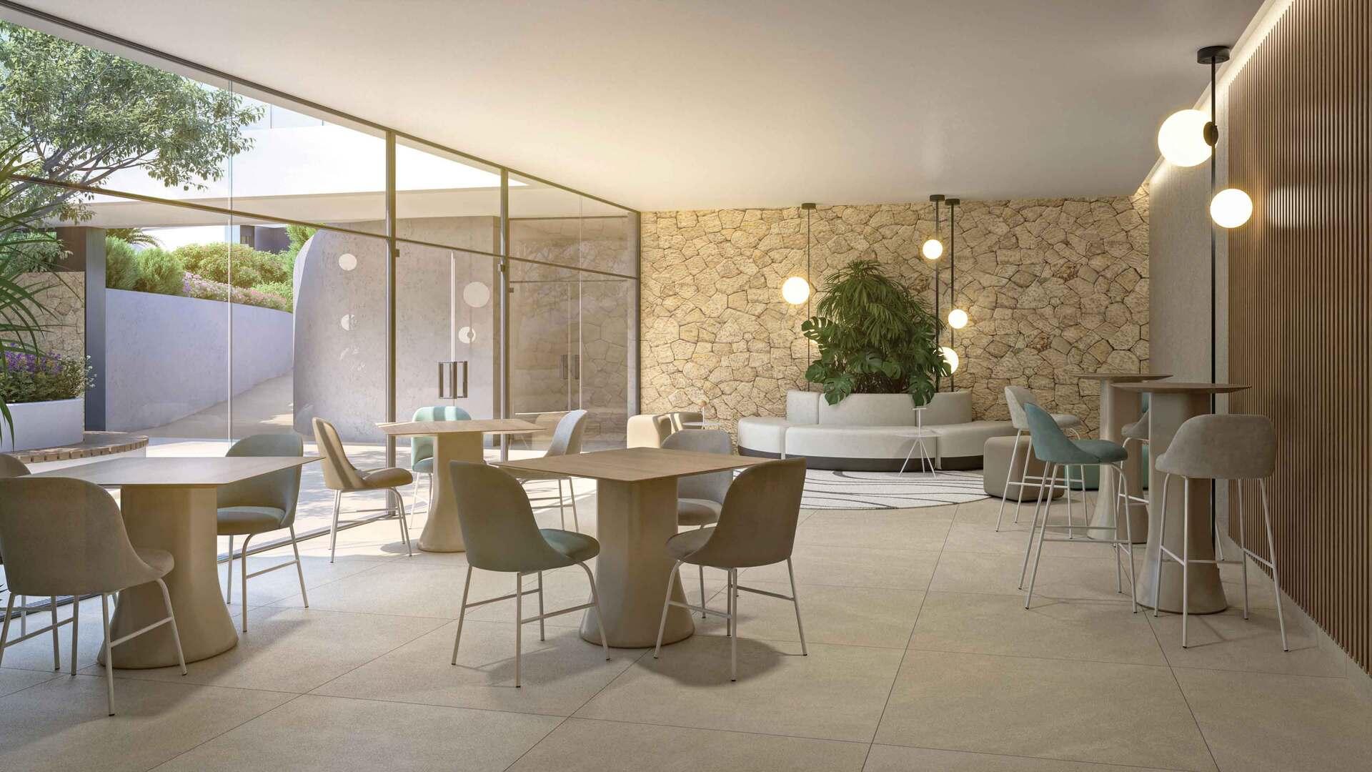 Aerial or site plan view of new-build development, Atalaya, Estepona