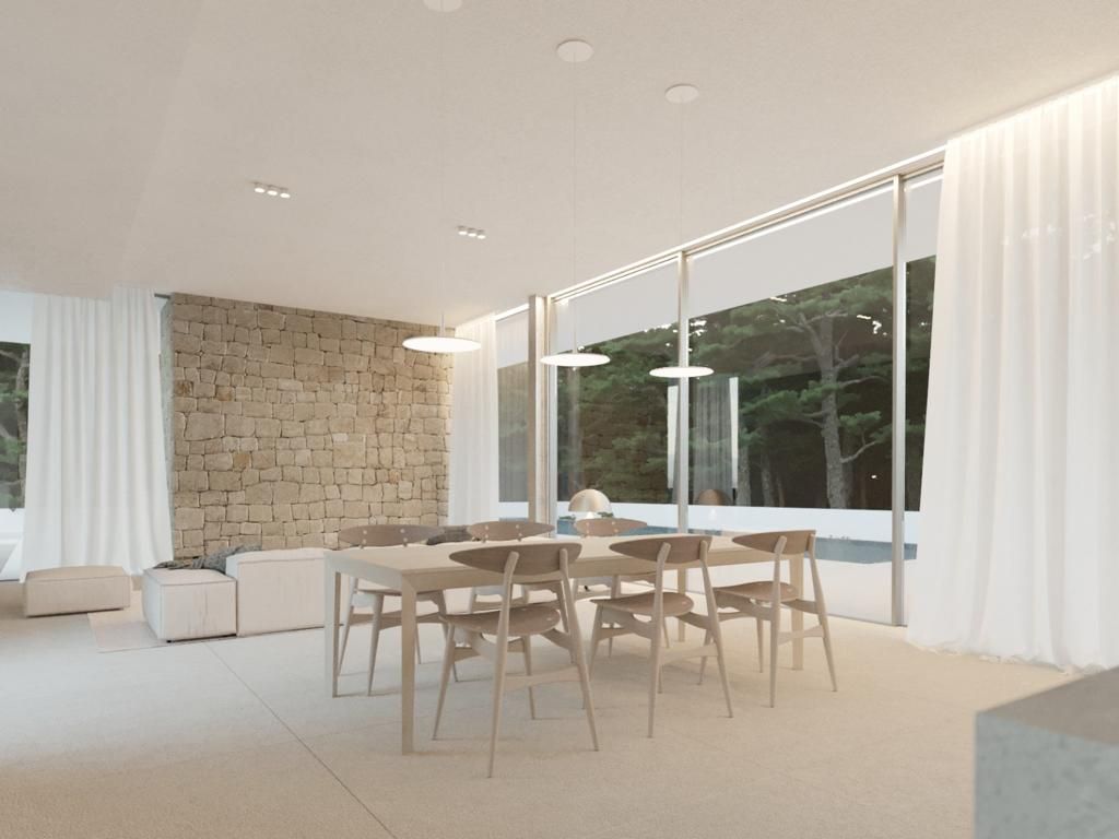 Dining area in 4-bedroom new-build villa, Benimeit-Tabaira, Moraira