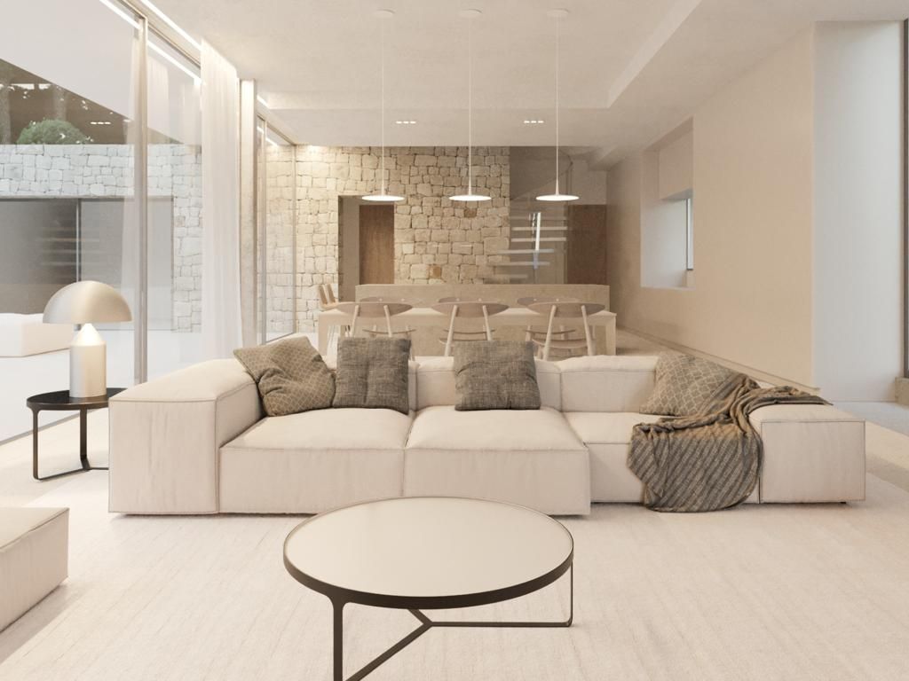 Living area in 4-bedroom villa, Benimeit-Tabaira, Moraira