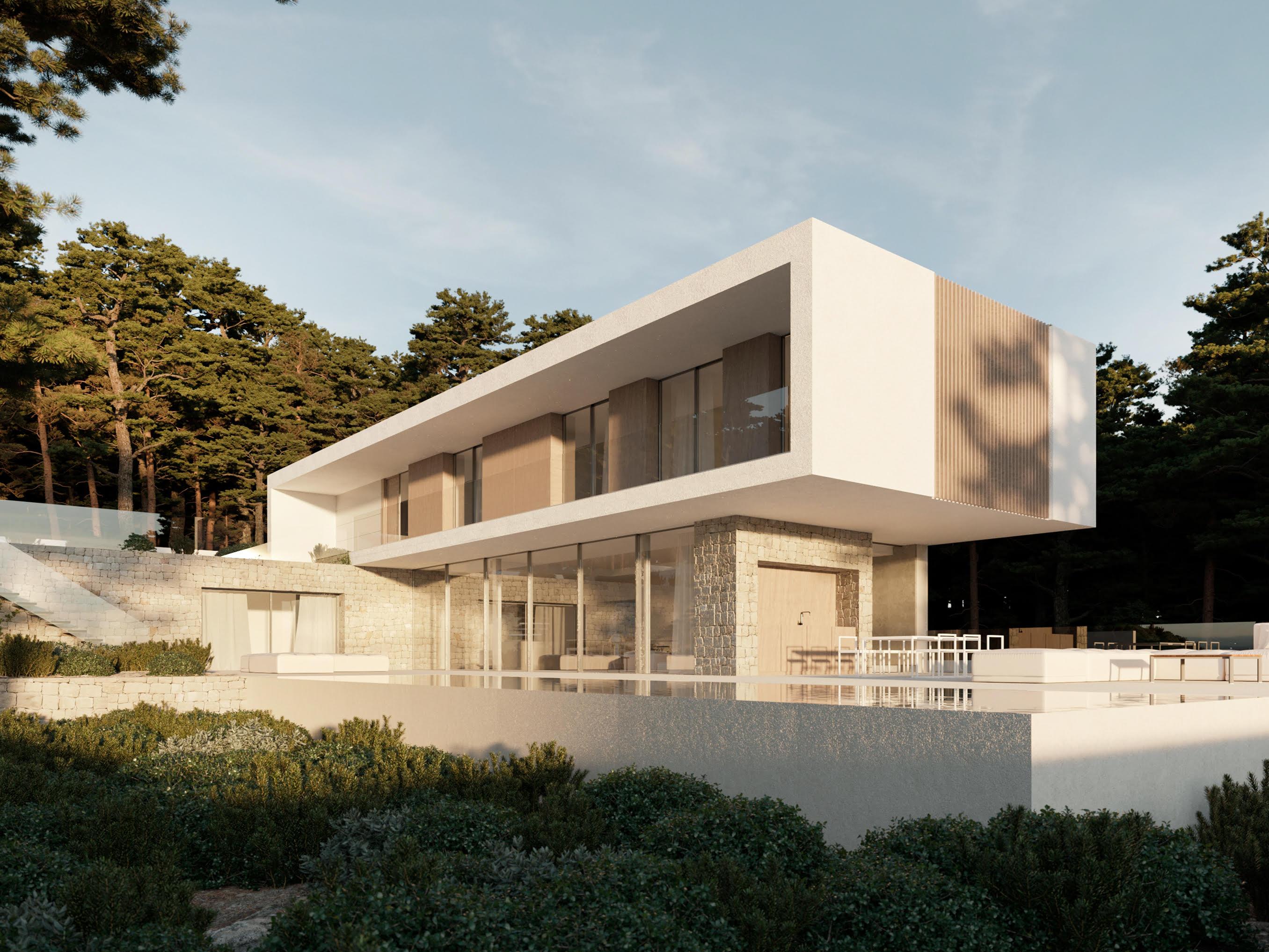 Kitchen area in 4-bedroom new-build villa, Benimeit-Tabaira, Moraira