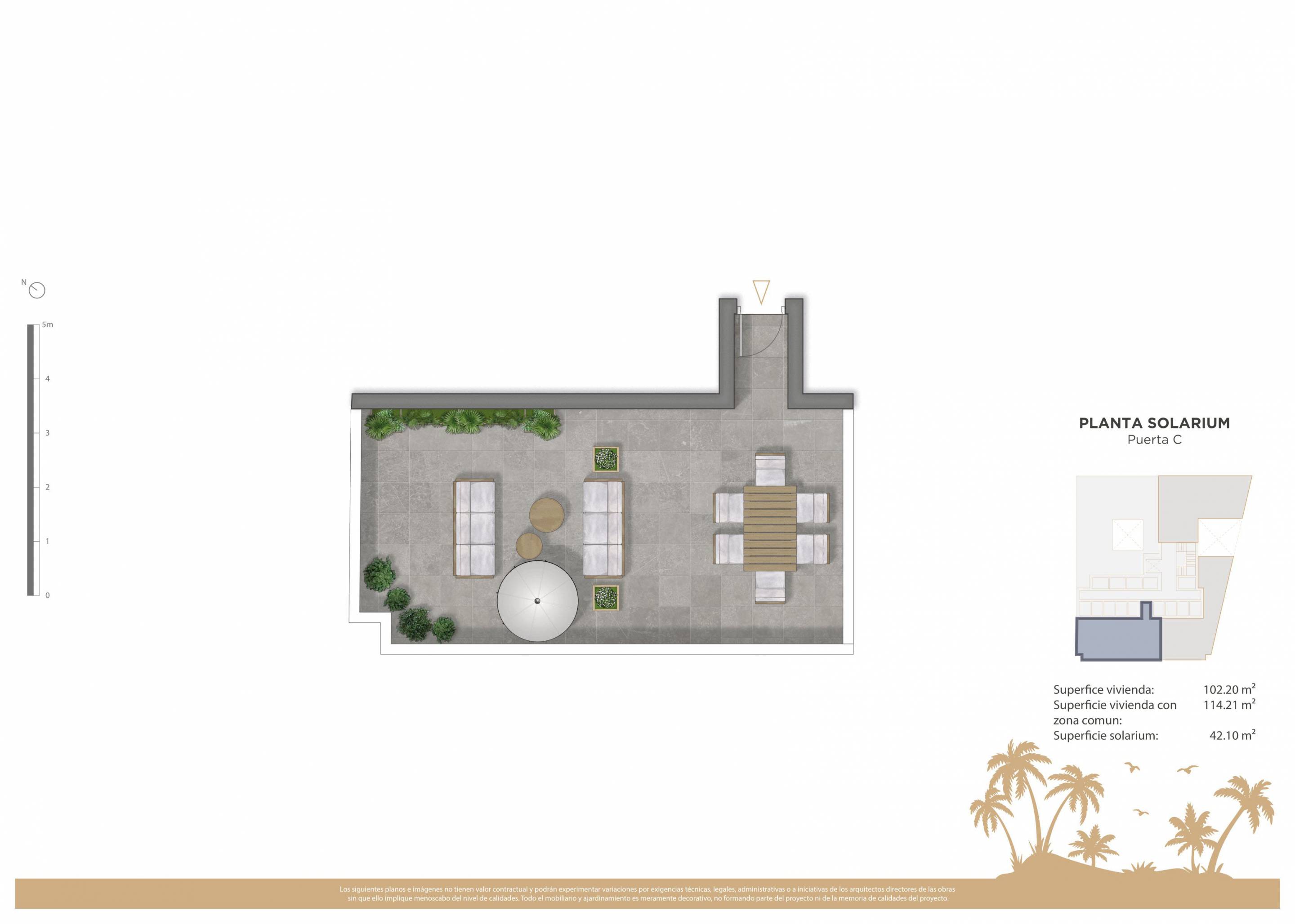 Floor plan of the 3-bedroom penthouse in CENTRO (view 10)