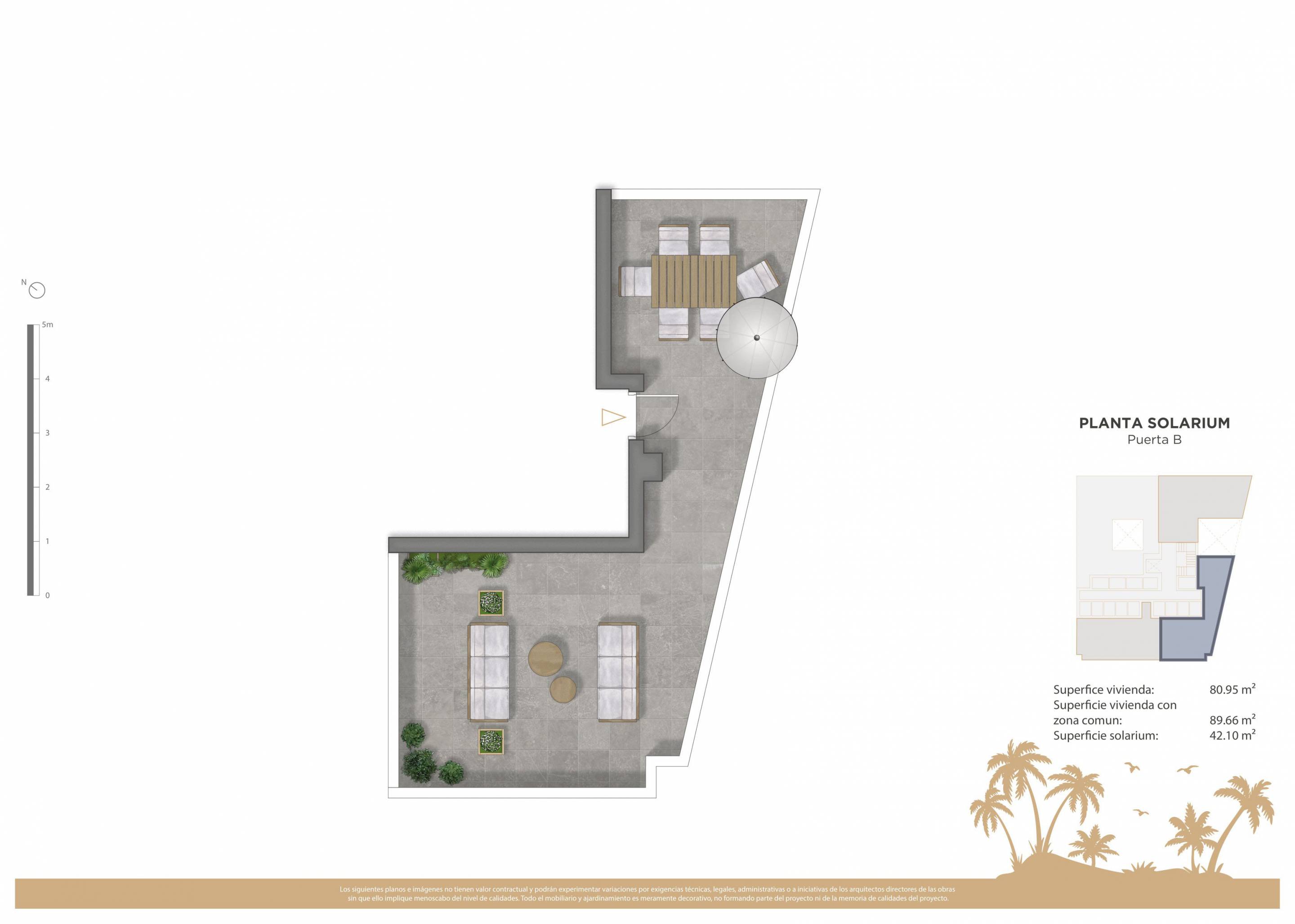 Floor plan of the 2-bedroom penthouse in CENTRO (view 10)