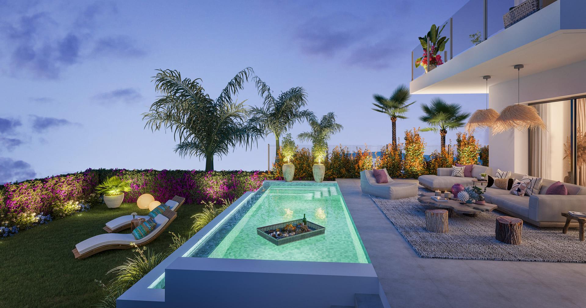 Kitchen in 3-bedroom new-build villa, Calaburra, Mijas