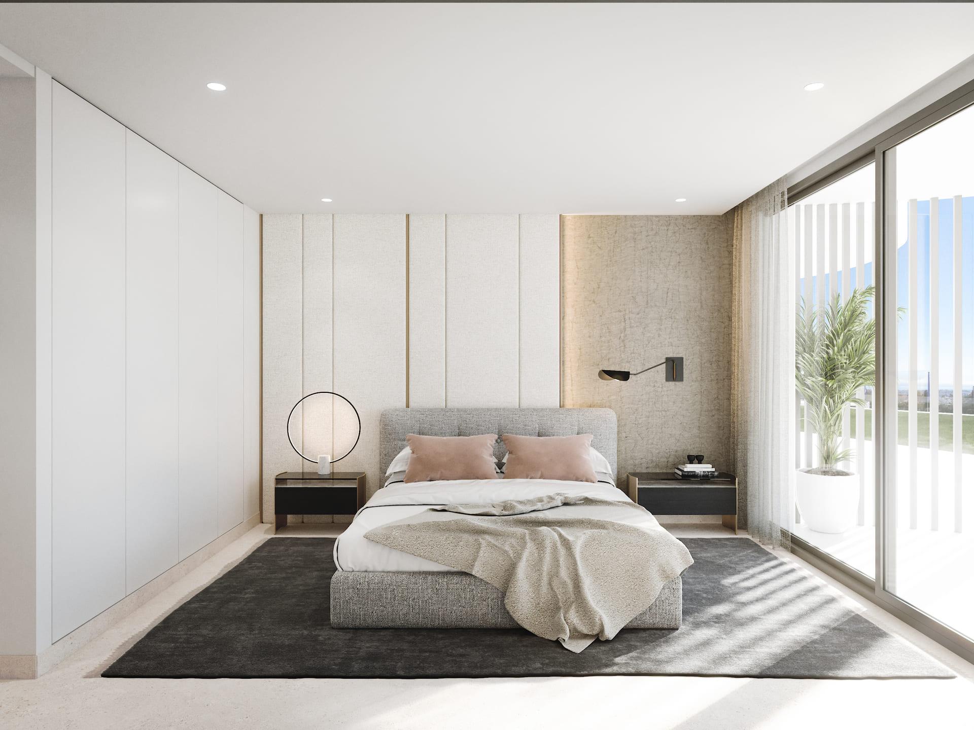 Development exterior showing three-storey building, La Quinta, Benahavis
