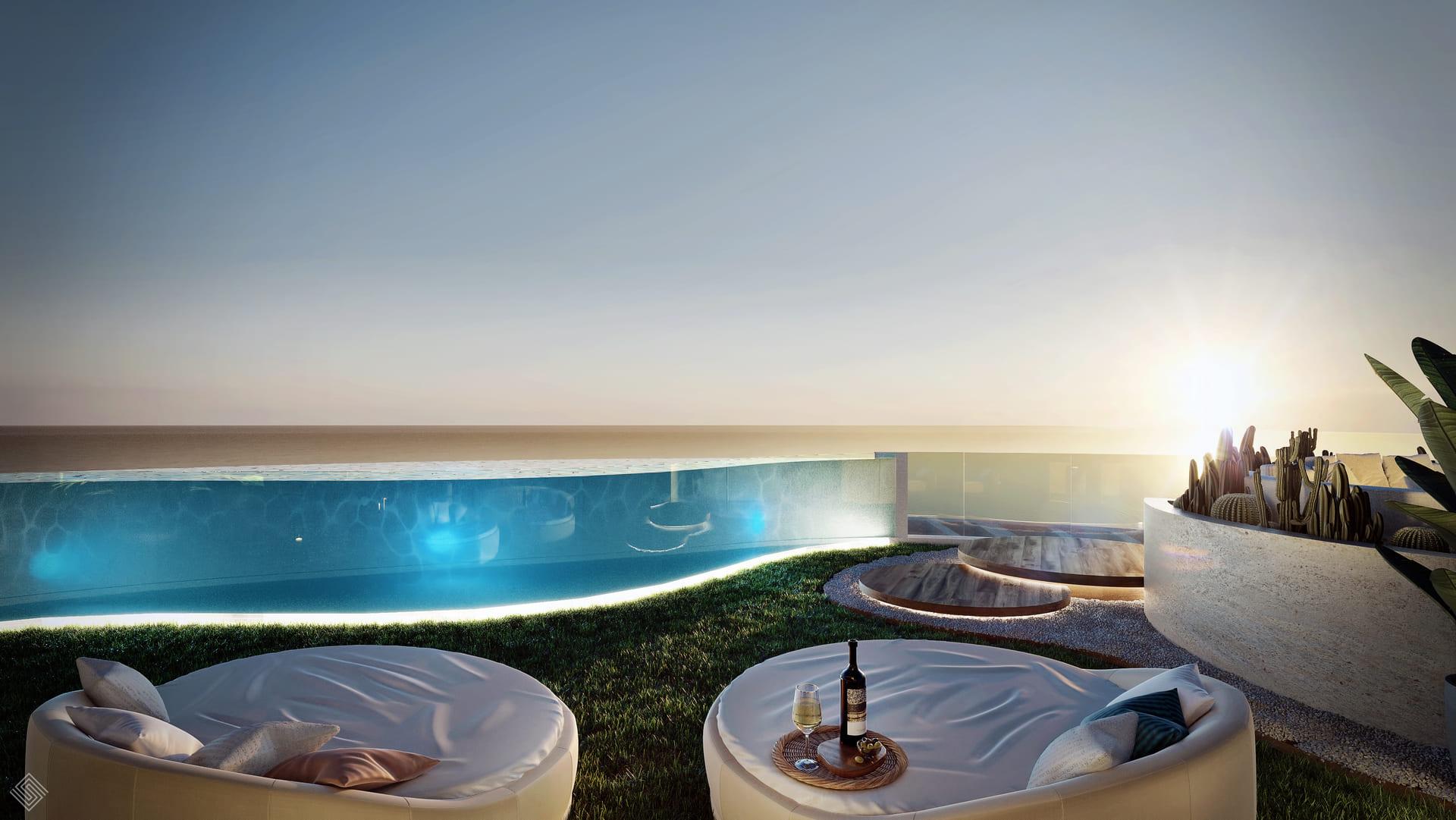 Development CGI or render showing building layout, La Quinta