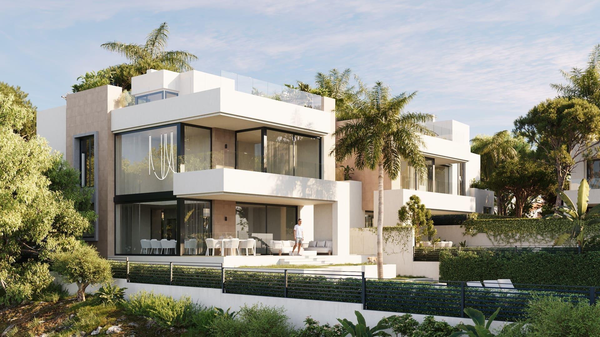Garden and plot surrounding new-build villa, Hacienda, Marbella