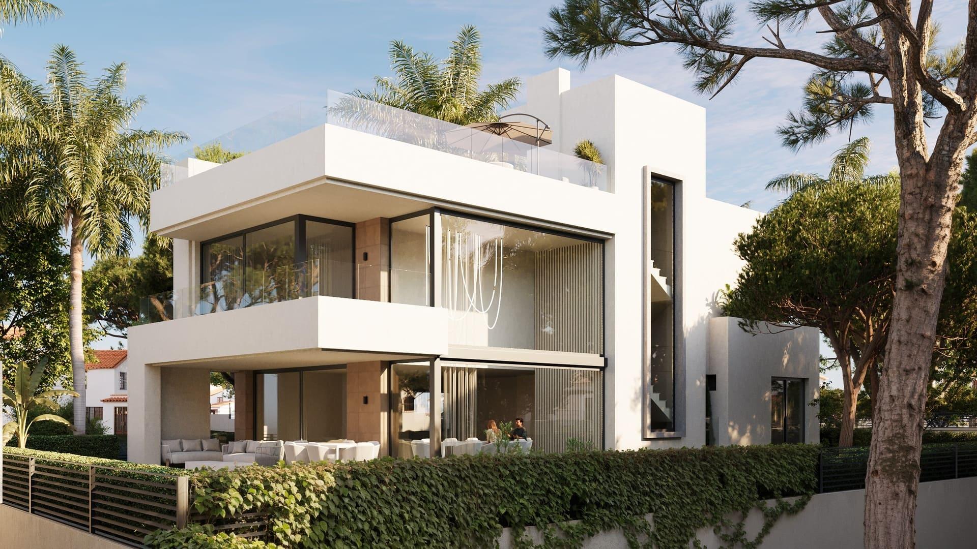 Living area in 4-bedroom new-build villa, Hacienda, Marbella