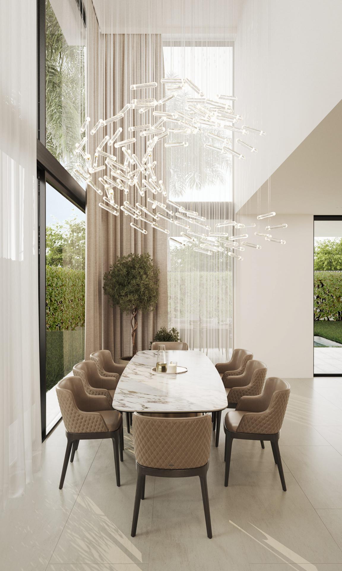 Open-plan kitchen and dining space in new-build villa, Hacienda, Marbella