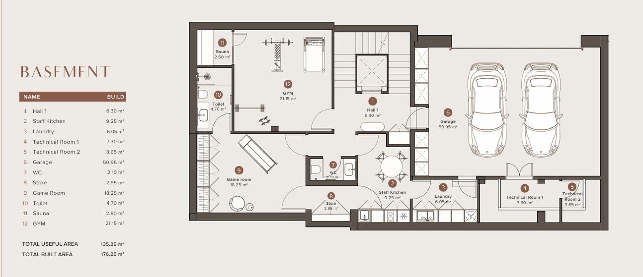 Floor plan - ground floor of 4-bedroom villa, Hacienda, Marbella