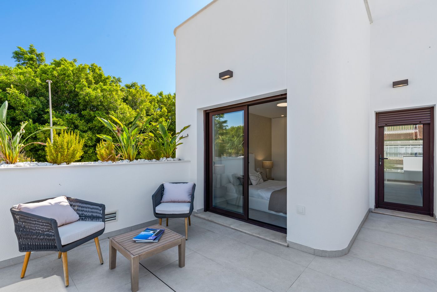 Side elevation of new-build villa, Mil Palmeras, Pilar De La Horadada