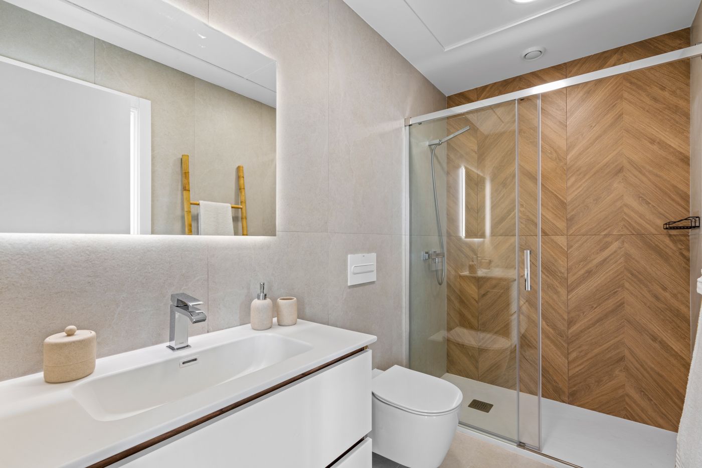 Ground-floor terrace access door, new-build villa, Mil Palmeras