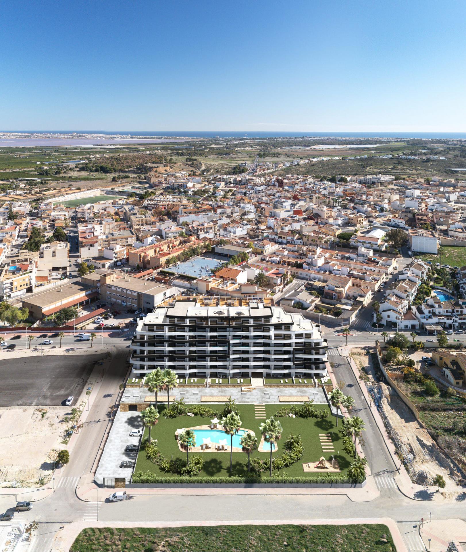 Building detail of the apartment in Pueblo 9, San Miguel De Salinas