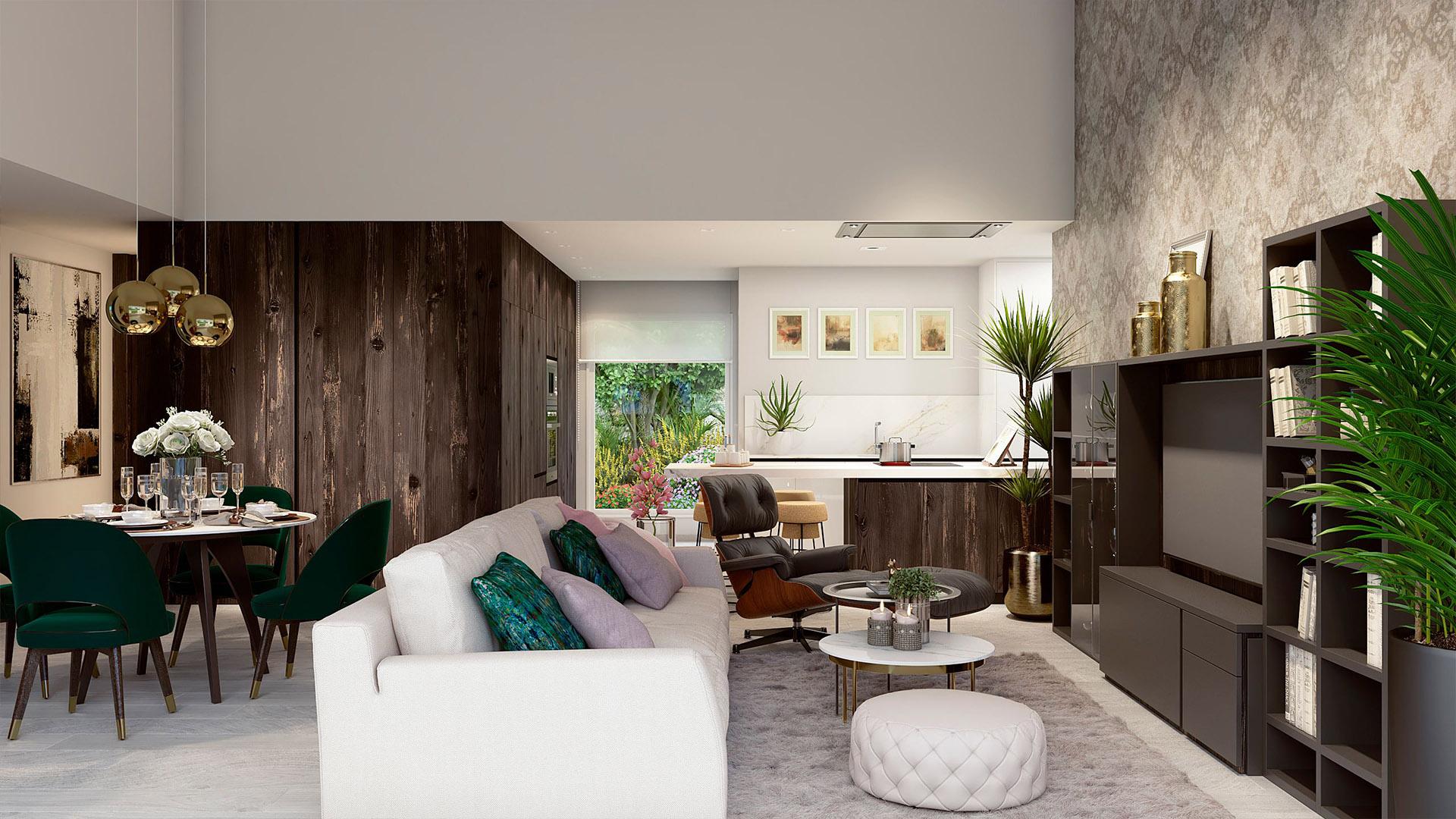 Outdoor terrace with tiled floor, new-build villa, Algorfa