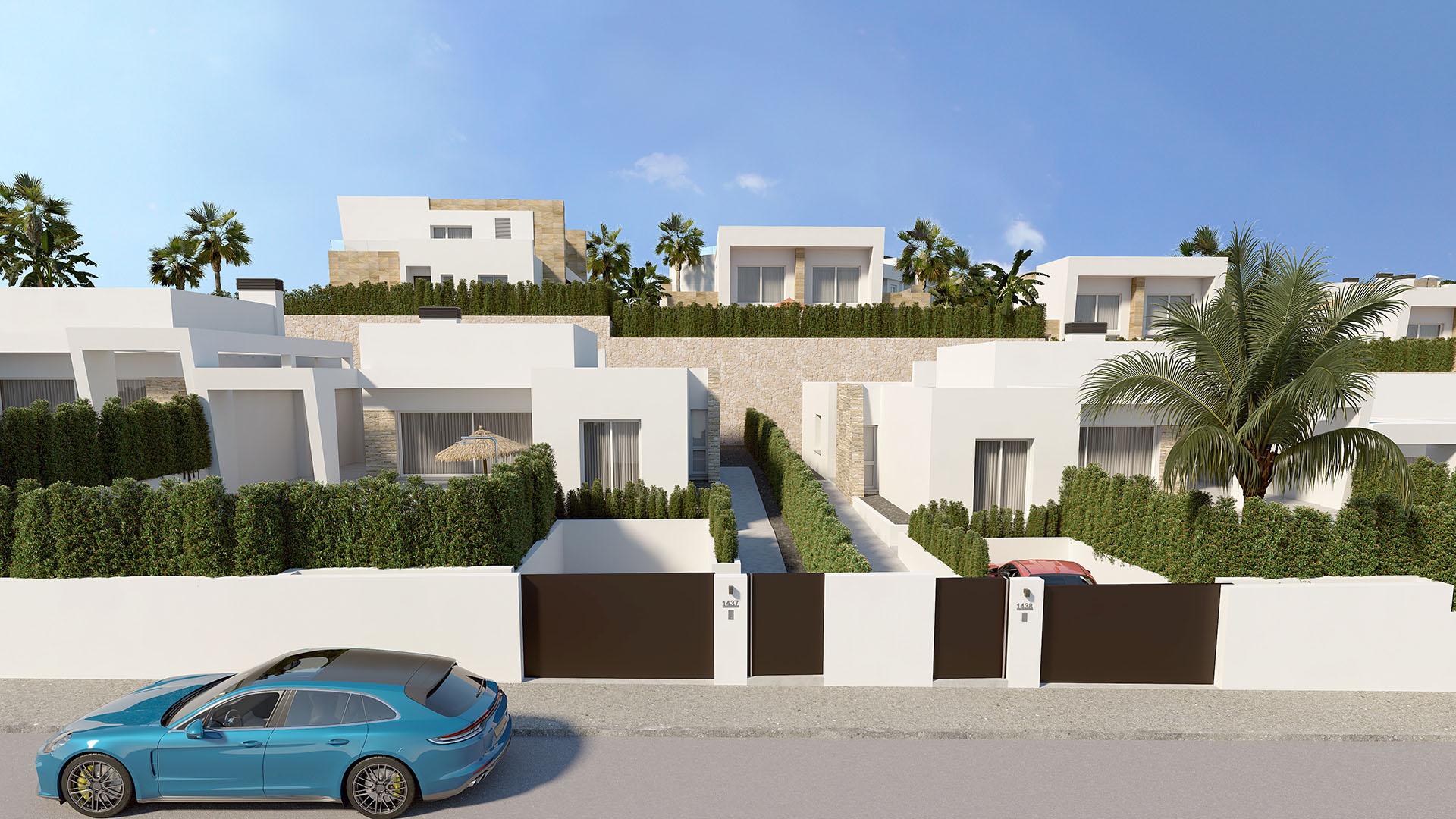 Garden with surrounding wall, 3-bedroom villa, Algorfa