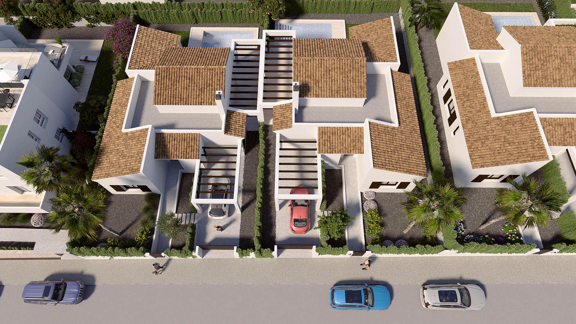Patio area adjacent to living space, new-build villa, Algorfa