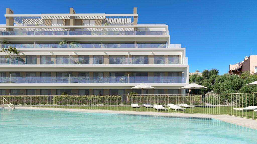 Communal pool area in new-build development, Bel-Air-Cancelada-Saladillo, Estepona