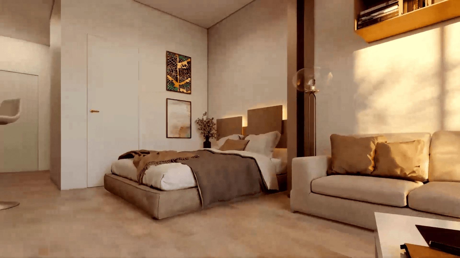 Lift lobby on a residential floor