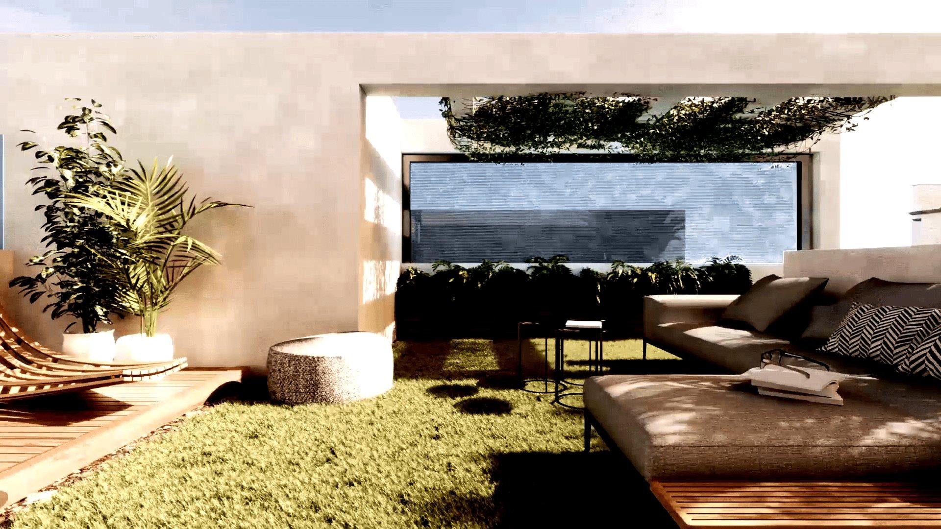 Building entrance and lobby area