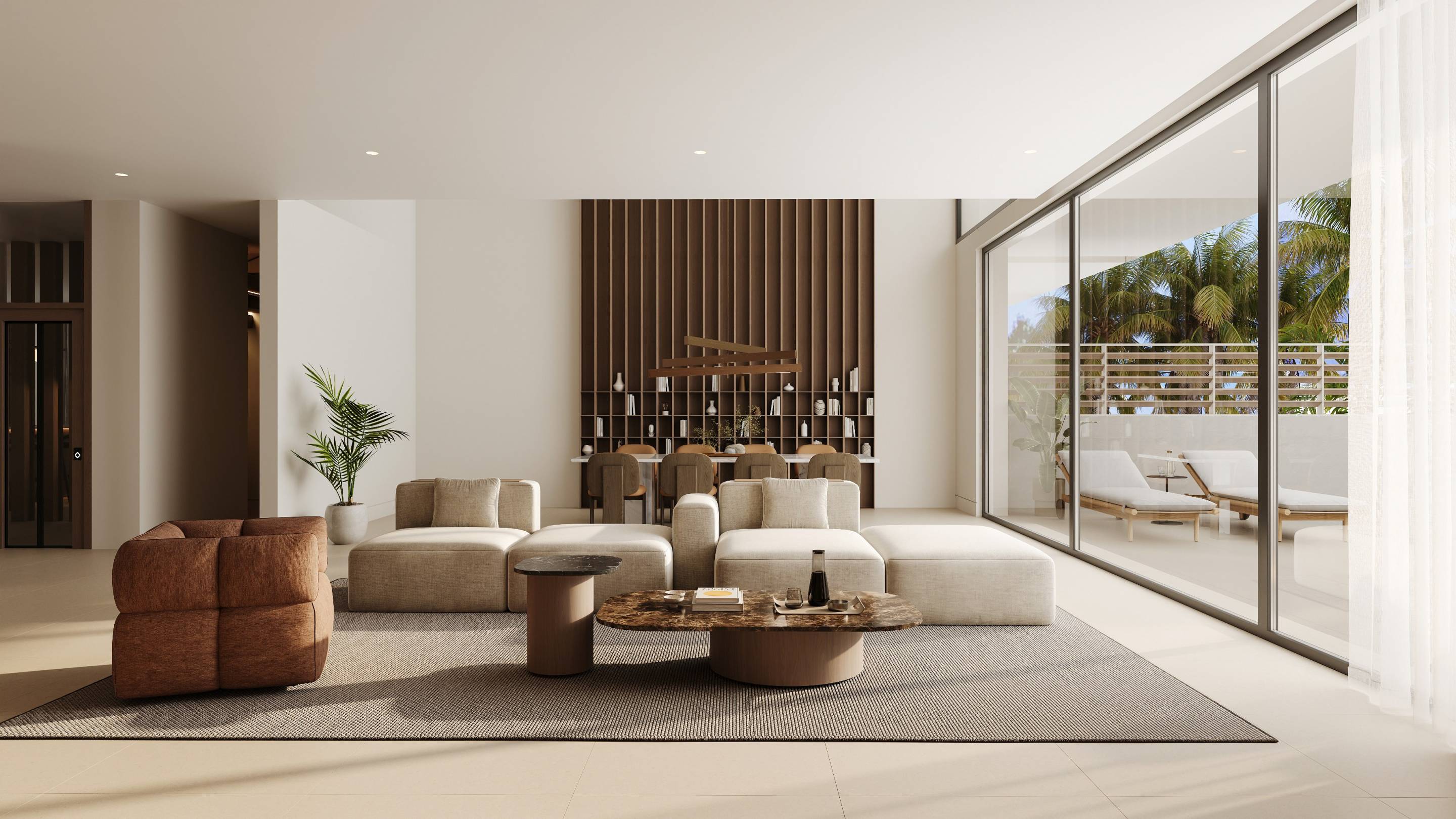 Villa side elevation, new-build 6-bedroom property, San Pedro, Marbella