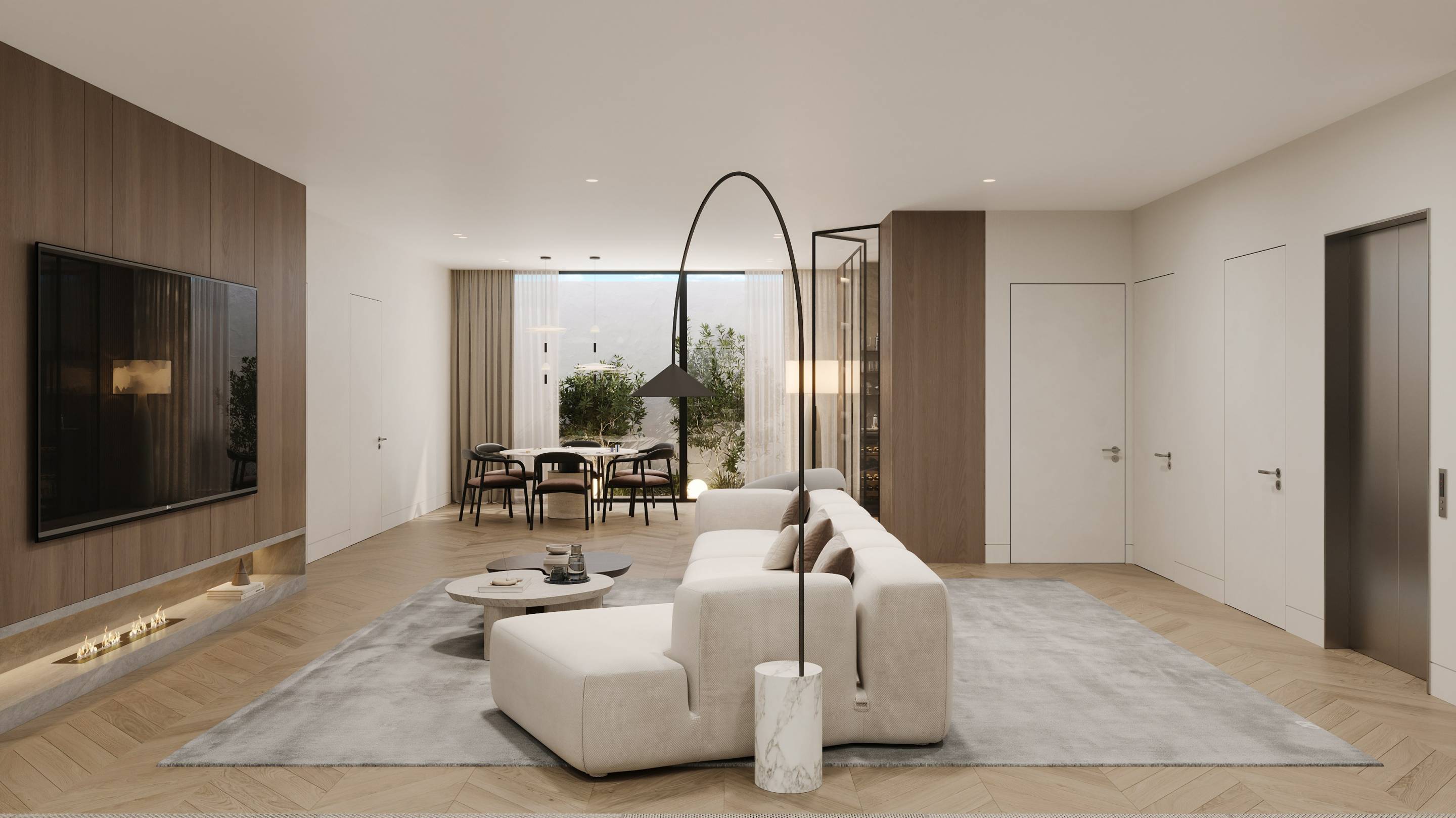 Outdoor area with seating, new-build villa, San Pedro, Marbella